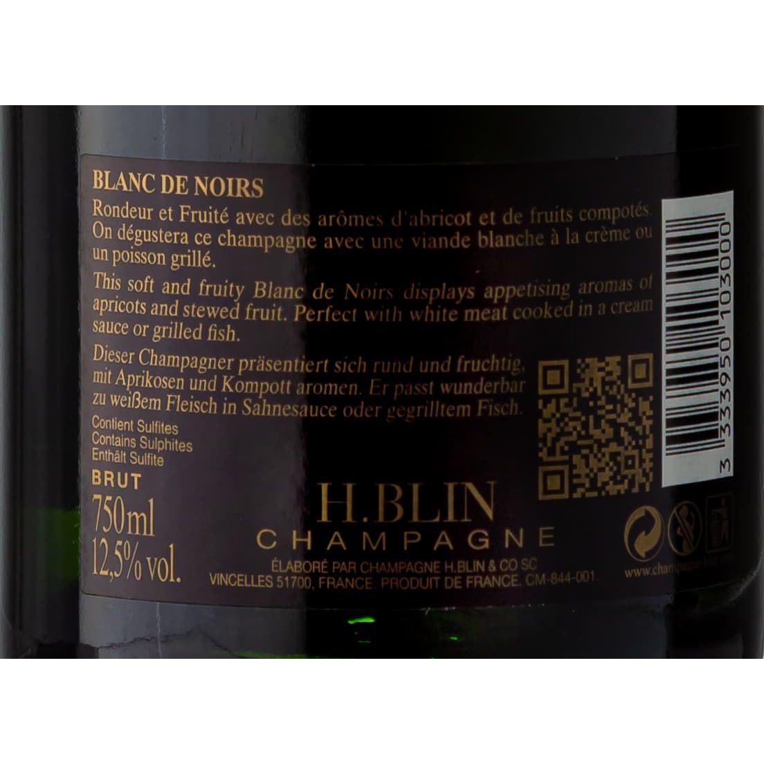 Champagne Blanc de Noirs white - H.Blin