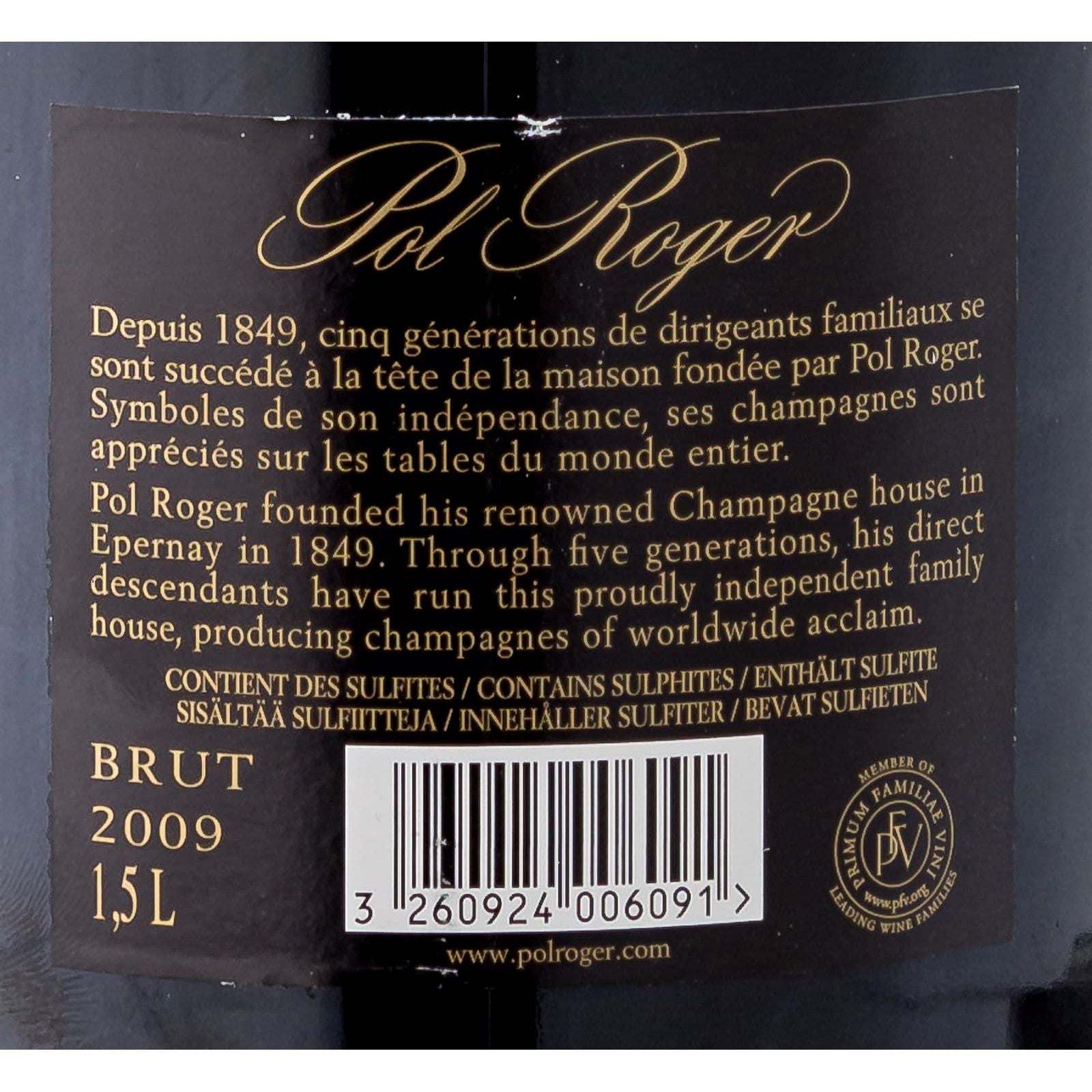 Champagne Pol Roger Brut Vintage 2009 Magnum incl. Case (1x 1.5 L)