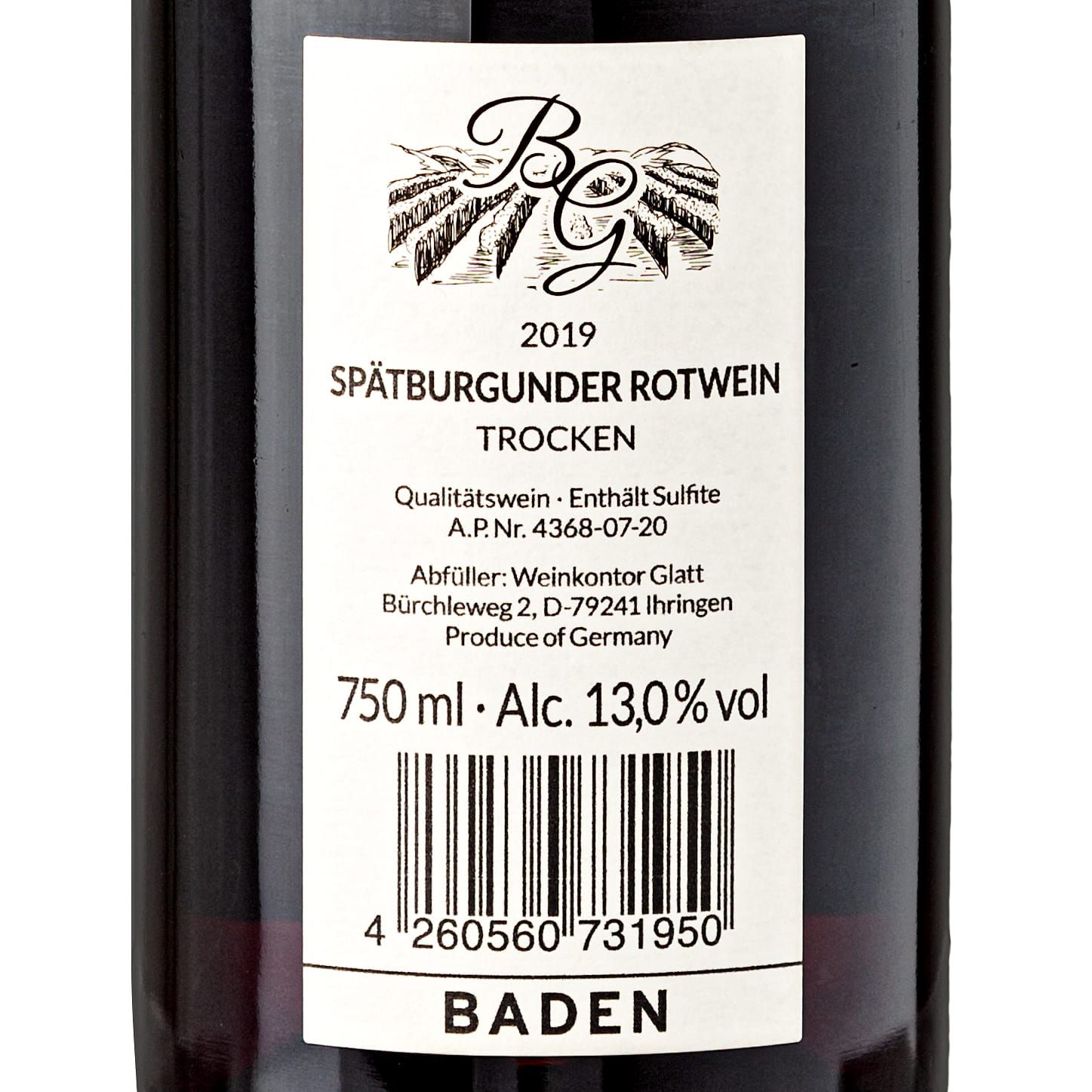 2019 Pinot Noir dry GLATT