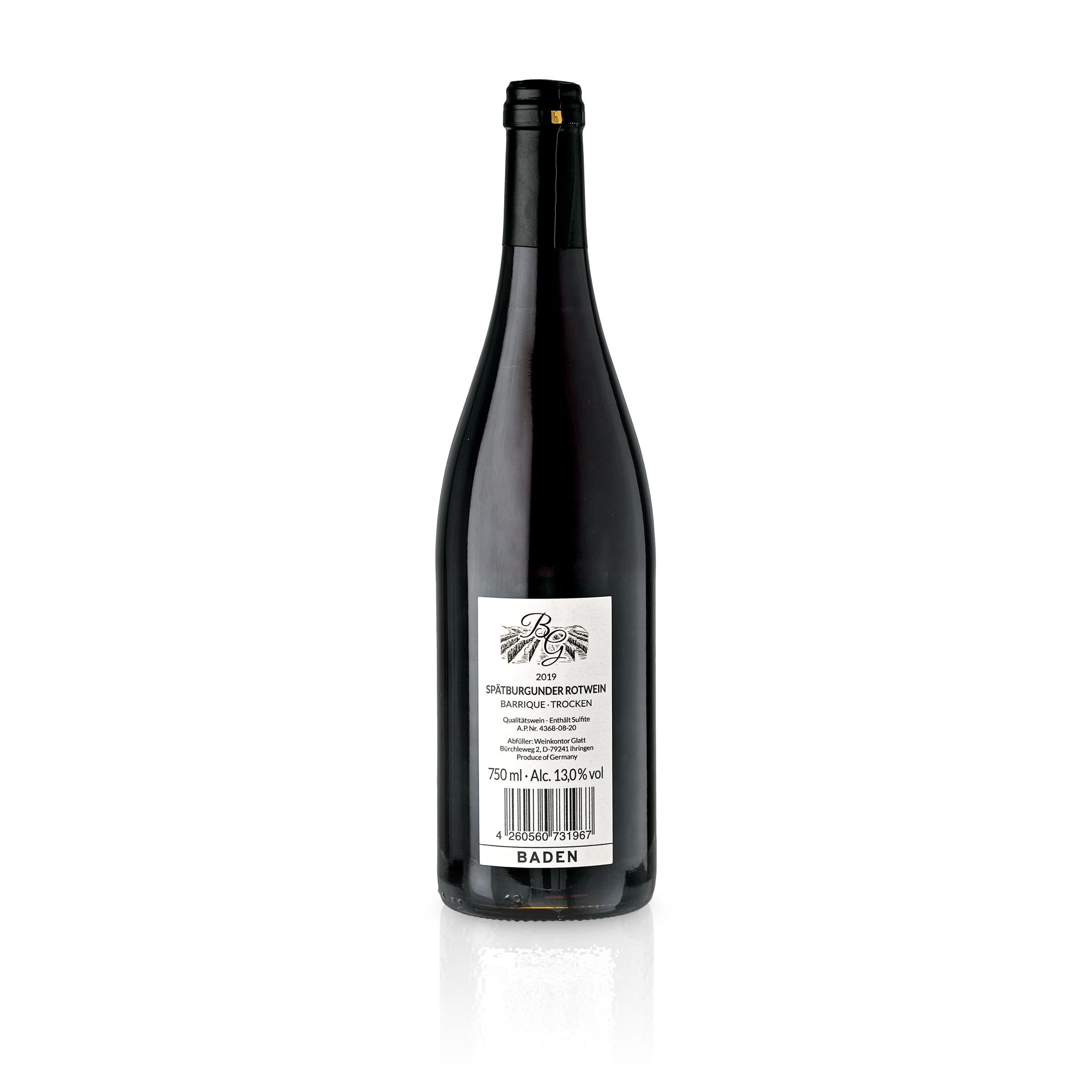 2019 Spätburgunder Barrique Rotwein trocken GLATT