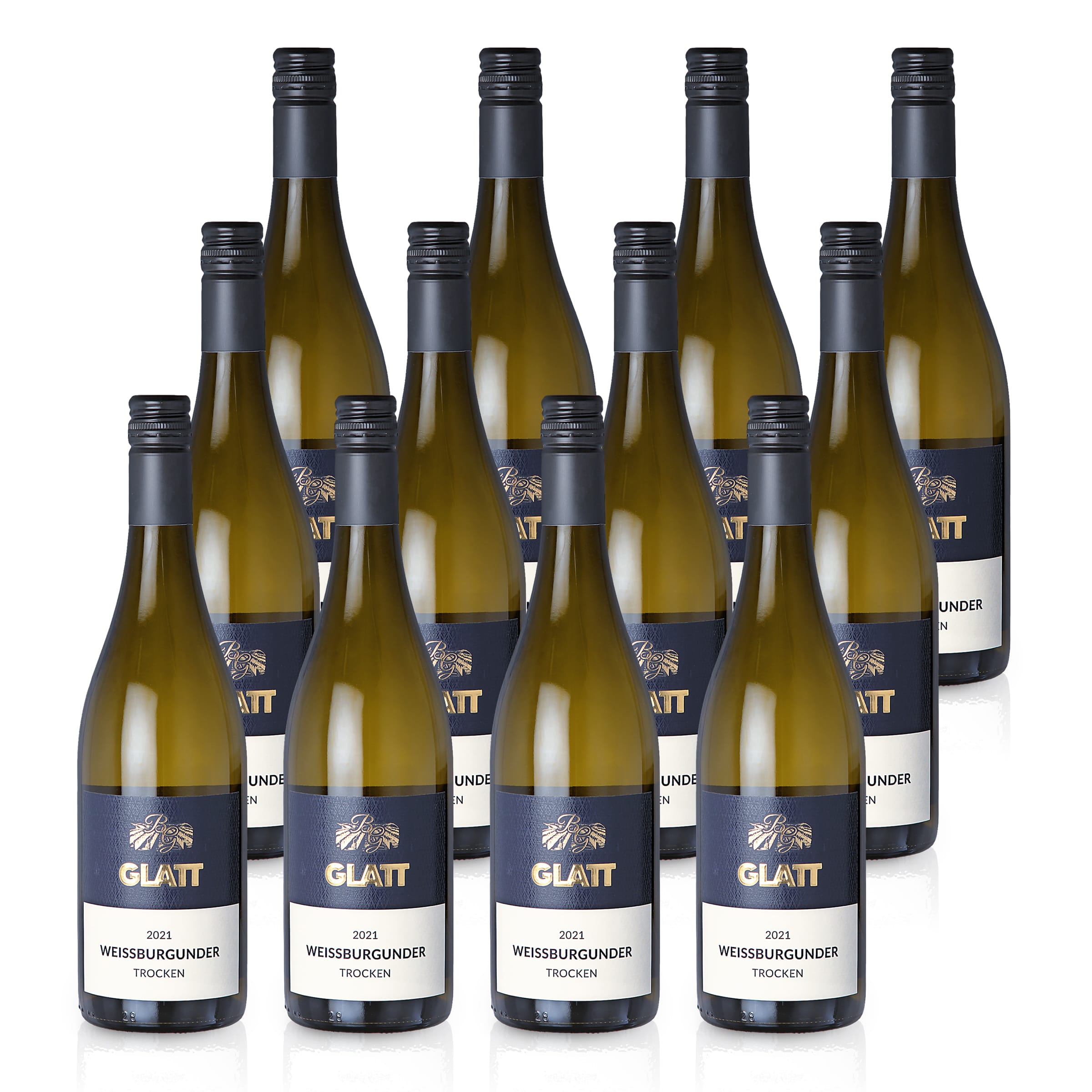 2021 Weißburgunder Weißwein trocken • GLATT • Qualitätswein vom Kaiserstuhl/Baden, Deutschland