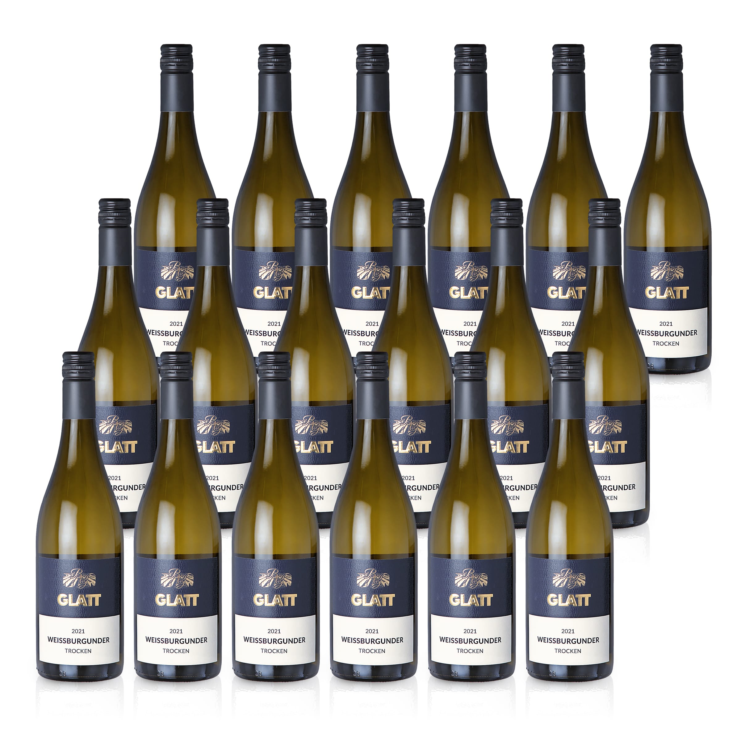 2021 Weißburgunder Weißwein trocken • GLATT • Qualitätswein vom Kaiserstuhl/Baden, Deutschland