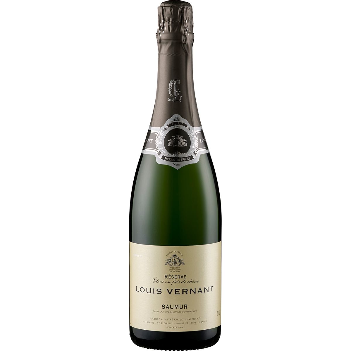 2017 Saumur Brut Réserve AOC - Aged in oak barrels Louis Vernant Loire/France 0.75l