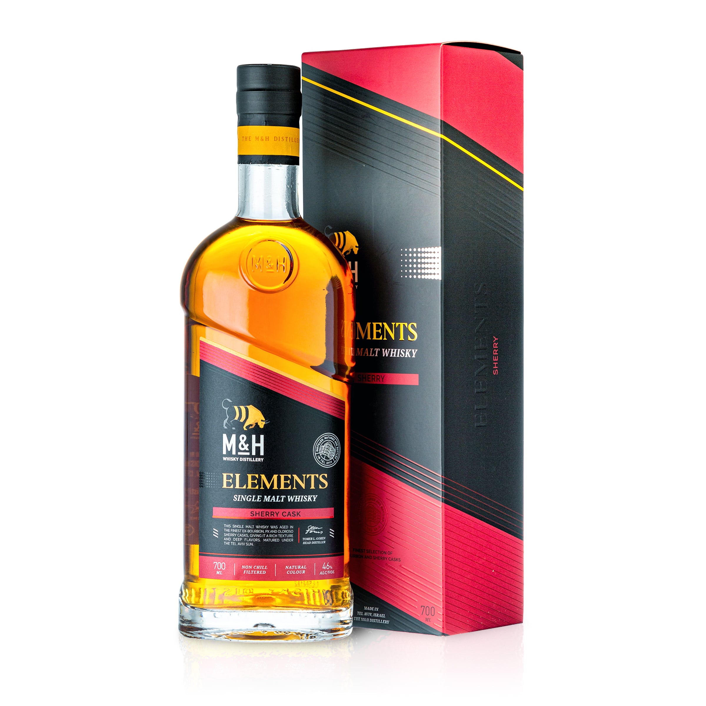 M&H Elements Sherry Cask Single Malt Whisky in Gift Box