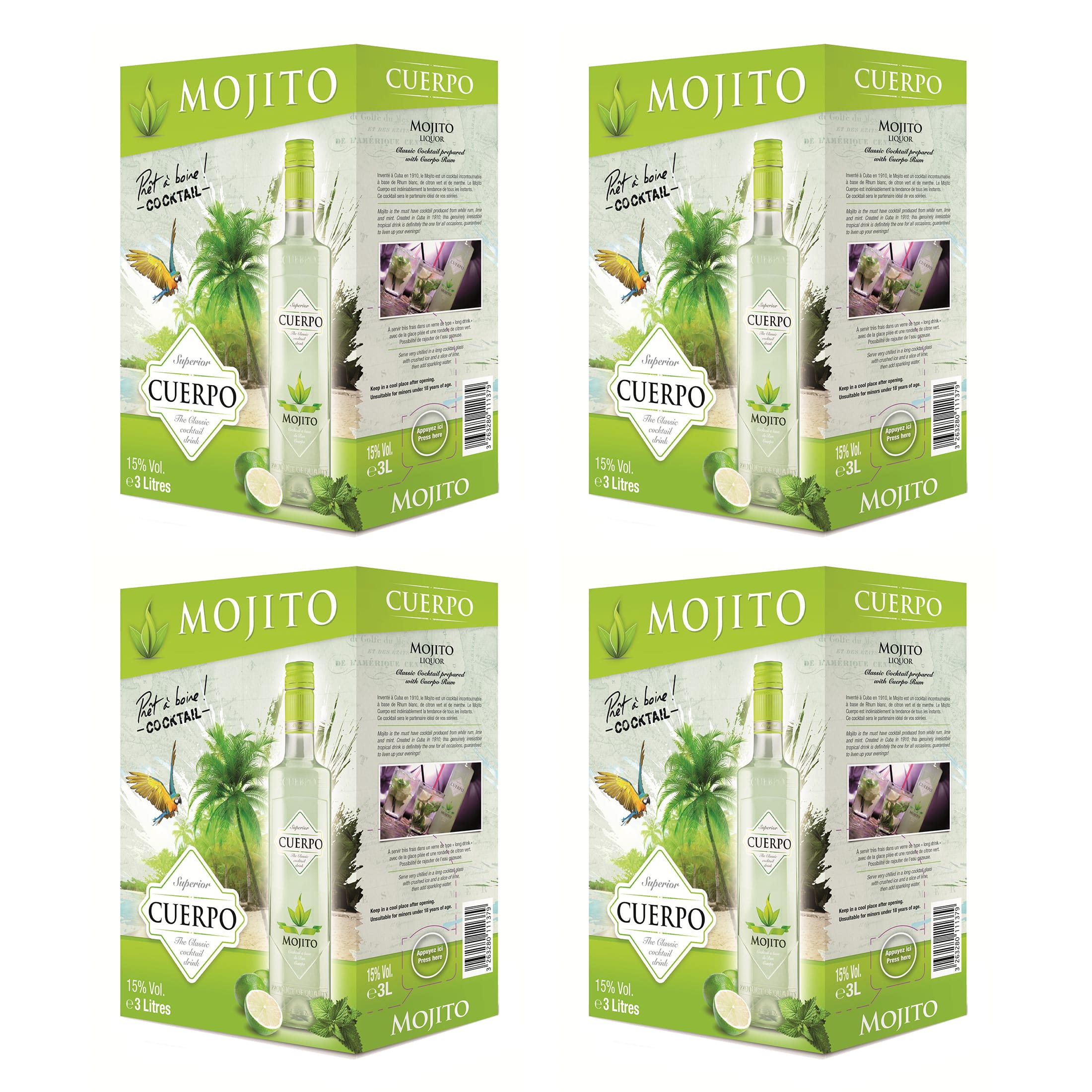 Bag-in-Box - Mojito - CUERPO / Mojito Mischgetränke & Cocktails 3 L.