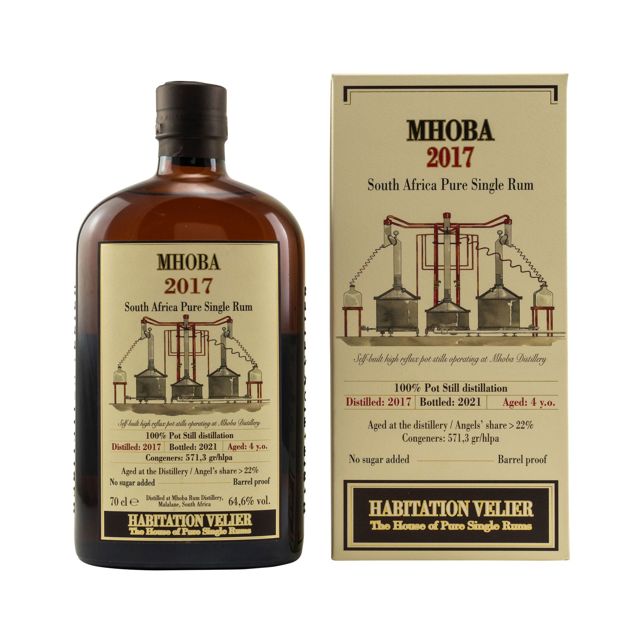 Mhoba Rum 2017/2021 - 4 Jahre Ex Bourbon Cask - Habitation