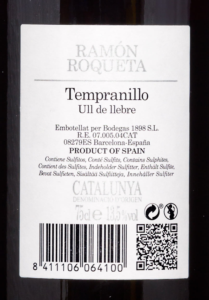 2015er Ramón Roqueta Do Catalunya "Tempranillo" - Bodegas R. Roqueta