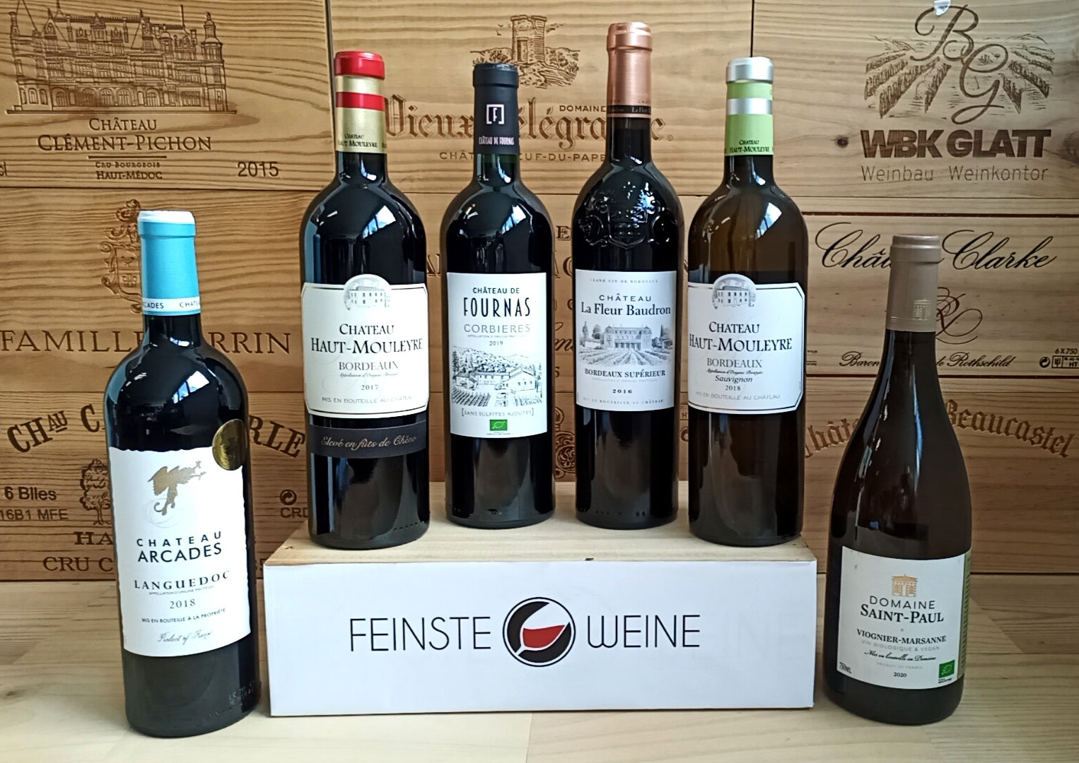 Feinste Weine - Weinselektion 6er Frankreich - Bordeaux / Pay DO'C Restposten #1
