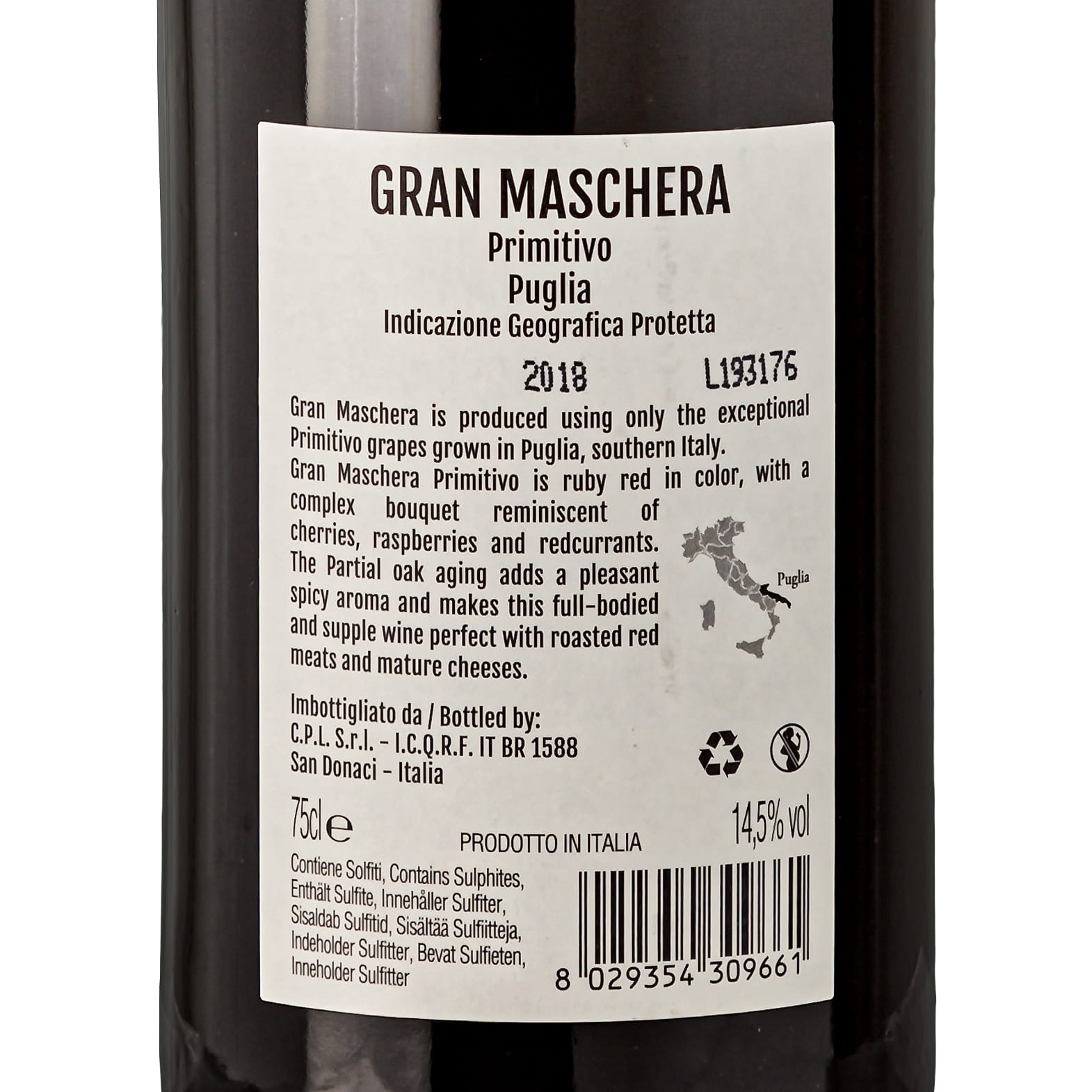 2018 Gran Maschera Passitivo - Paolo Leo