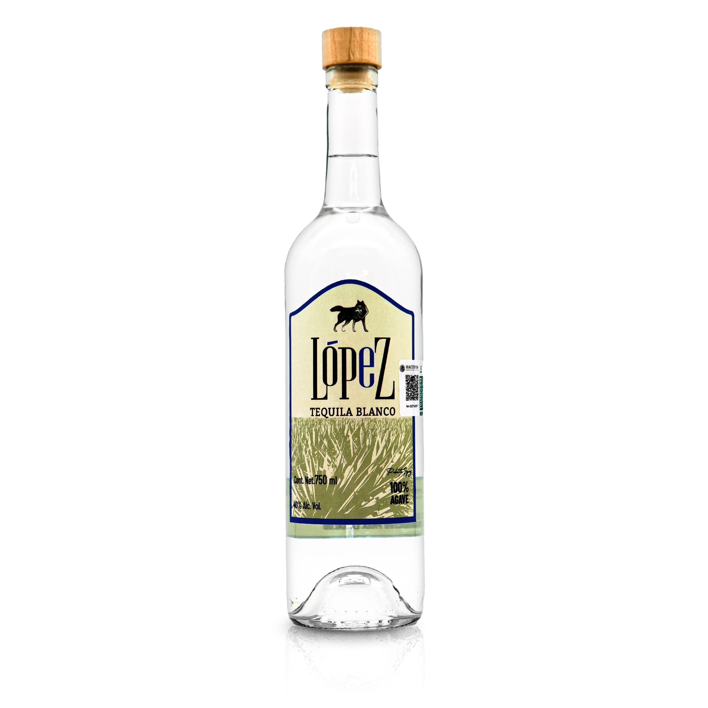 Lopez Tequila Blanco, 100 % Agave - 700ml, 40% vol – Herbal-florale Noten & seidiger Abgang
