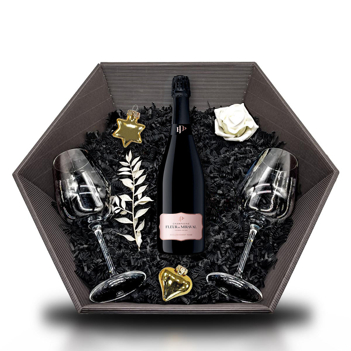 Champagne Fleur de Miraval Exclusivement Rosé ER1 0,75L 12,5% Vol Giftbasket