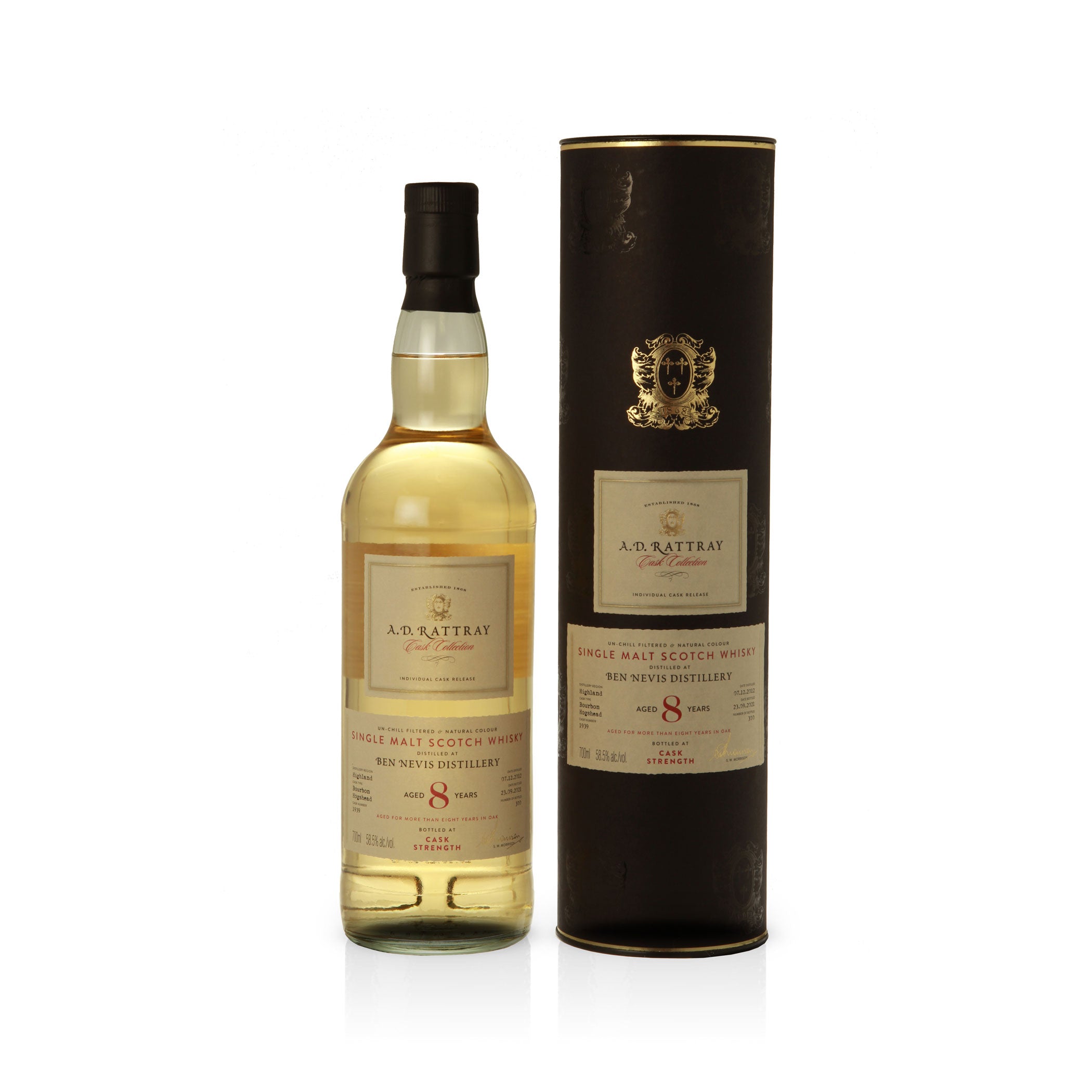 Ben Nevis, 2012, 8 Years Old, Bourbon Hogshead - A.D. RATTRAY – Cask Collection -
