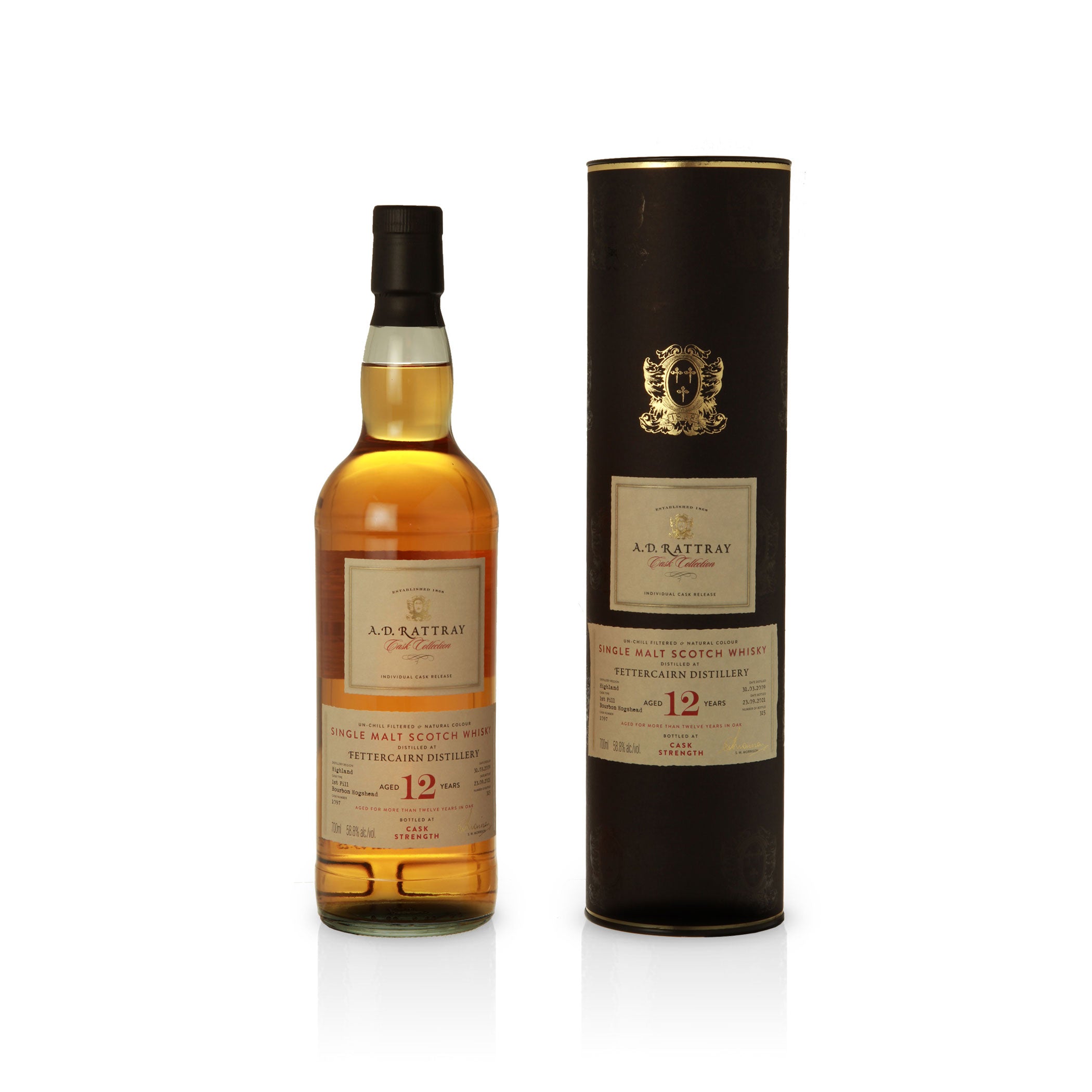 Fettercairn, 2009, 12 Years Old, 1st Fill Bourbon Hogshead - A.D. RATTRAY – Cask Collection -