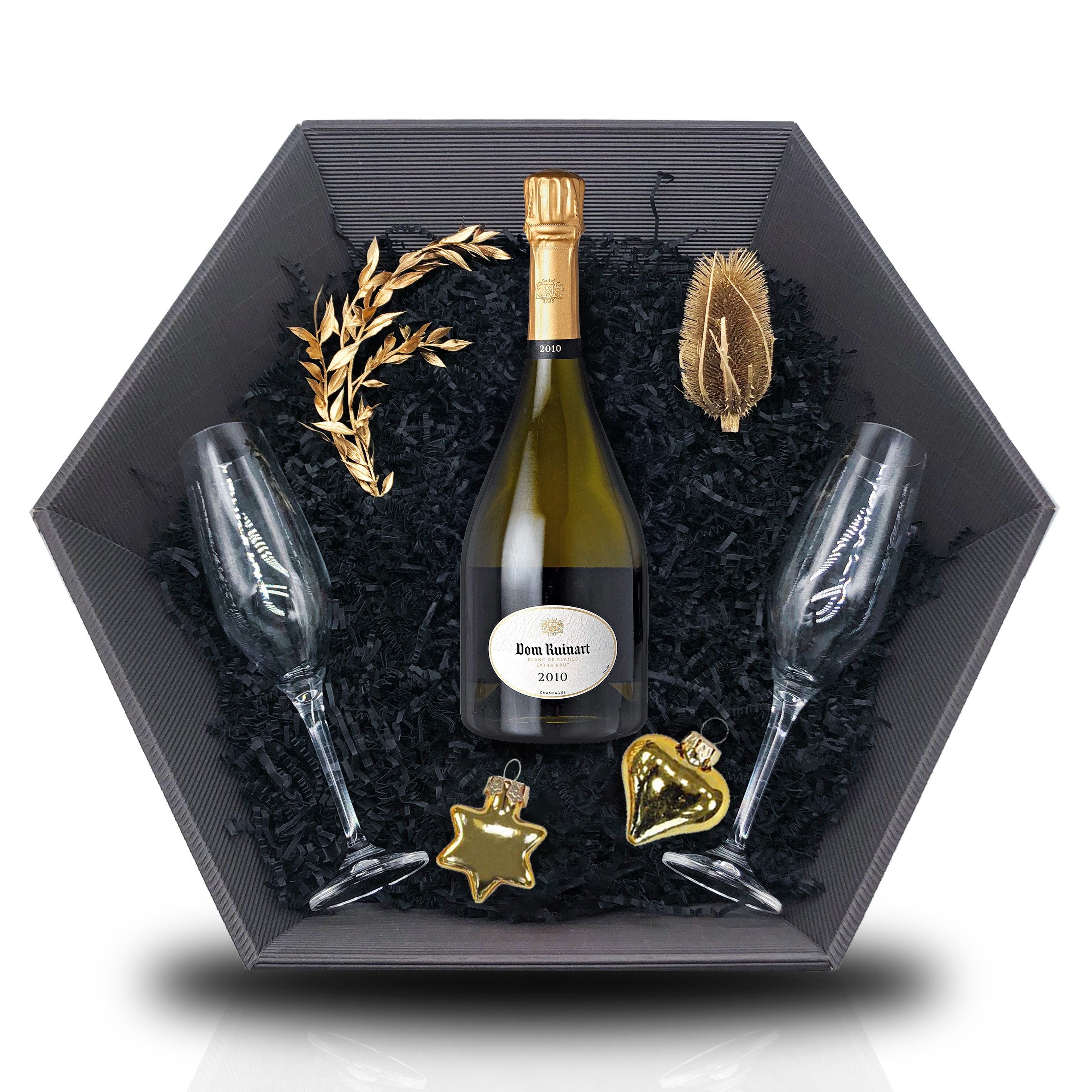 Dom Ruinart Blanc de Blancs 2010 Champagner (0,75 l) mit Geschenkpackung 12% Vol Giftbasket