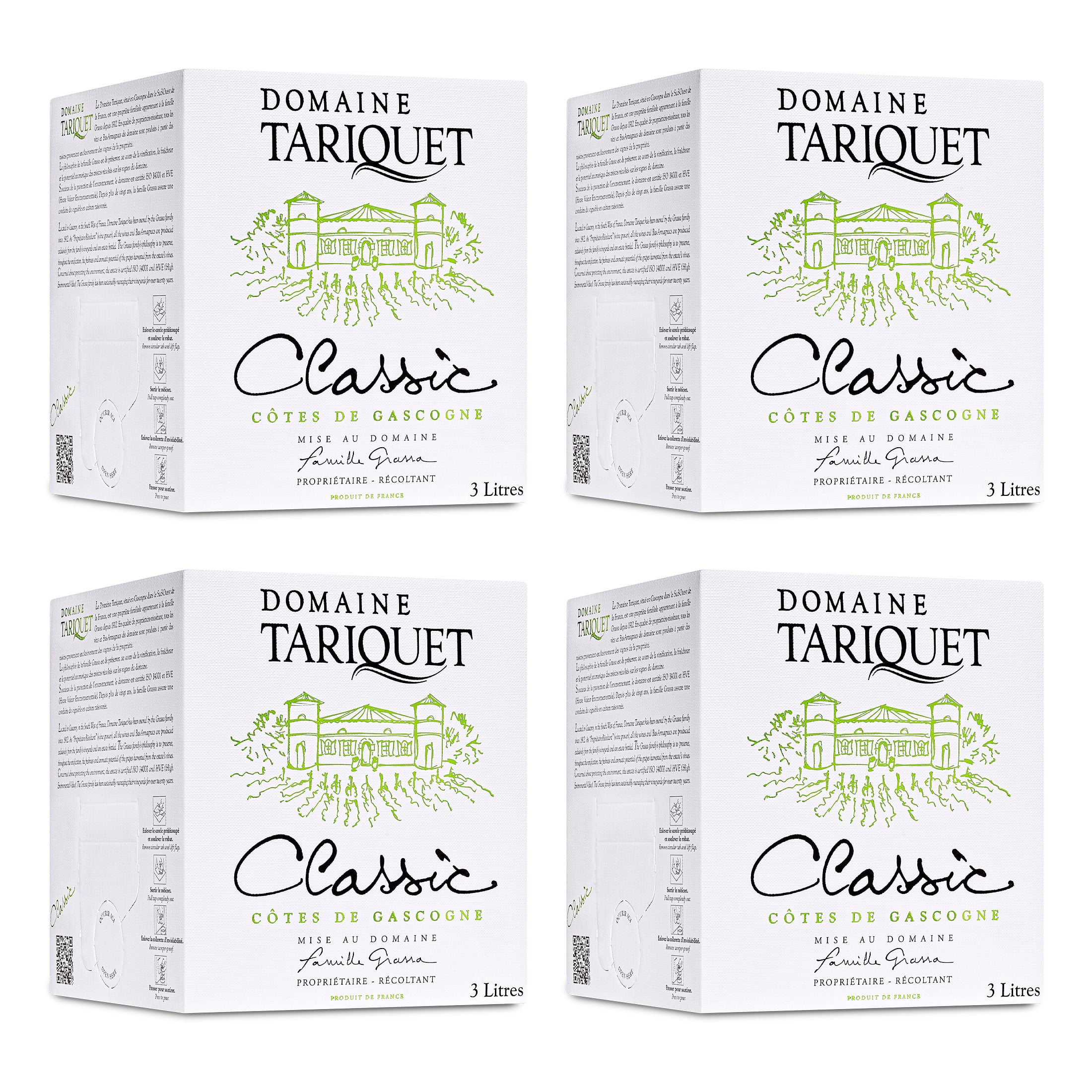 Domaine Tariquet - Vin blanc Classic - Côtes de Gascogne IGP - trocken - Bag-in-Box 3L