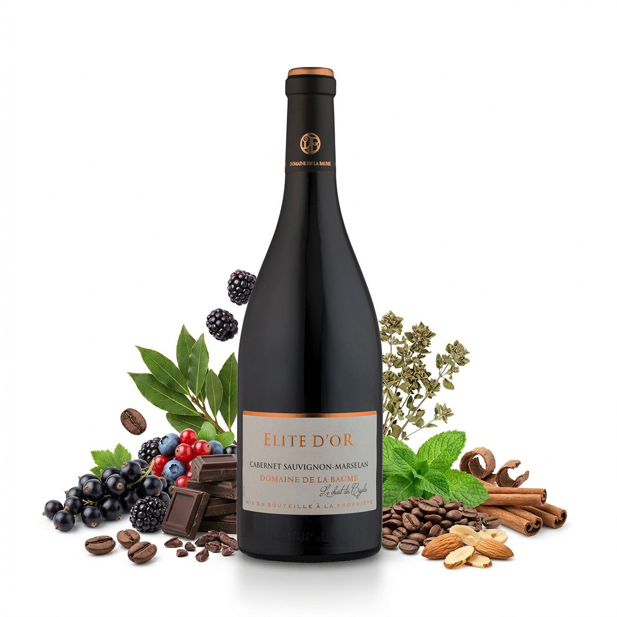 Domaine de la Baume Elite d'Or Cabernet/Marselan IGP Vin de Pays d'Oc 2024 0,75 L 14,5 % vol.