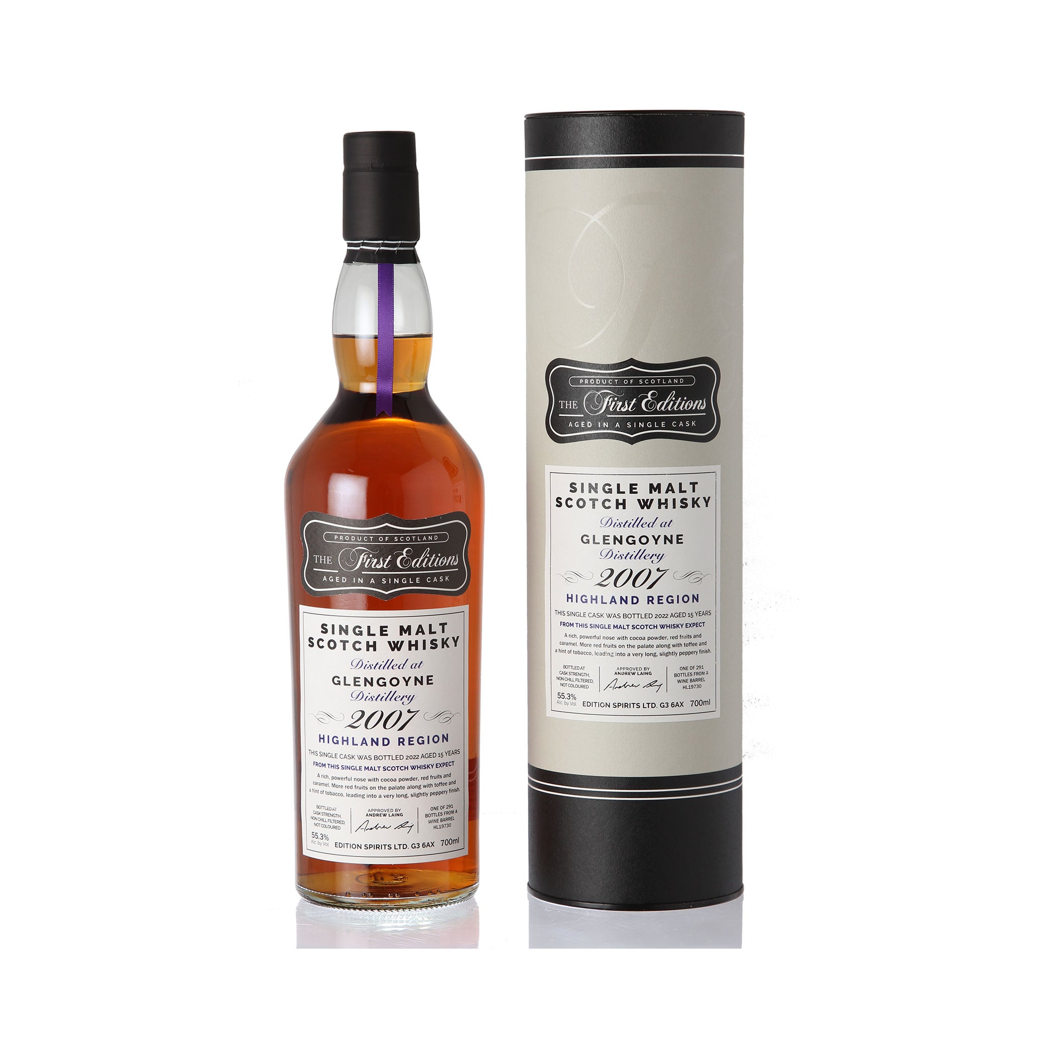 Glengoyne, First Editions, 2007, 15 Jahre, Wine Finish