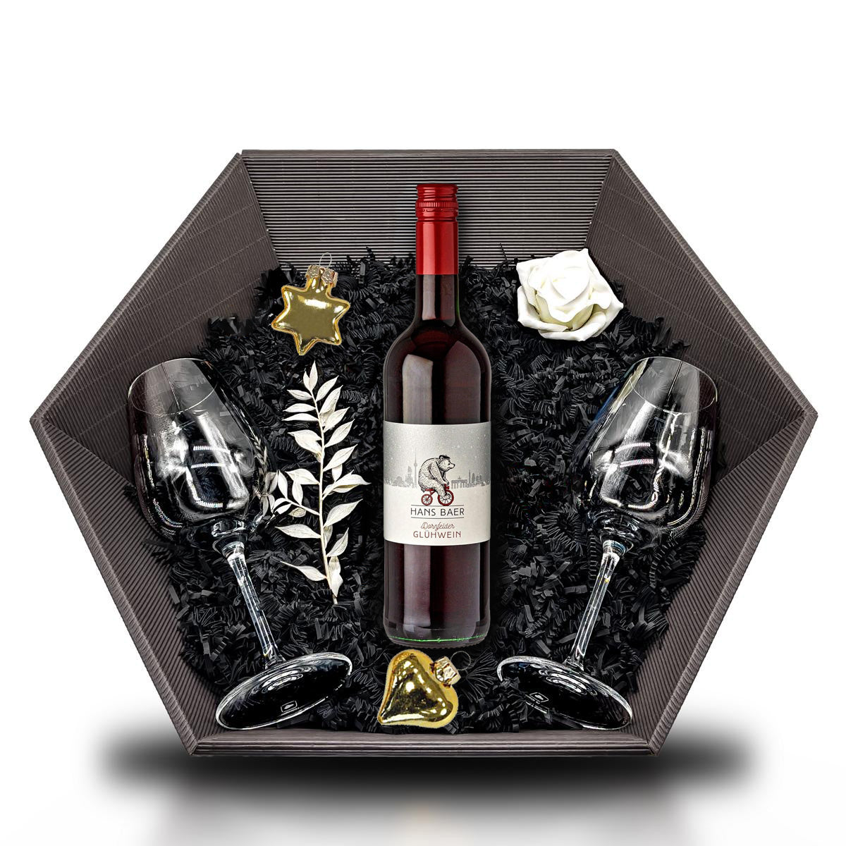 HANS BAER Dornfelder Glühwein aus deutschem Rotwein 0,75L 9,5% Giftbaske