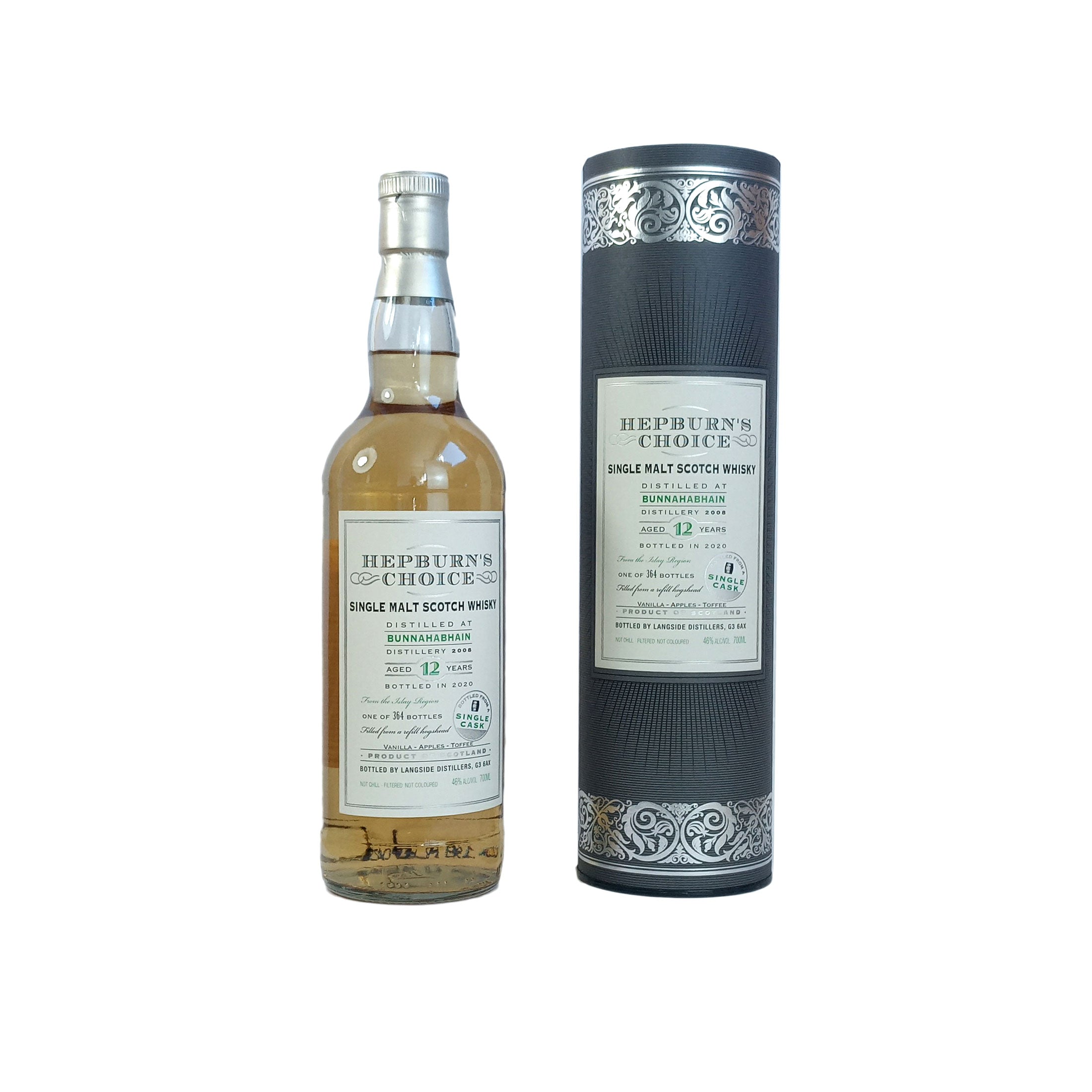 Bunnahabhain, Hepburn's Choice, 2008, 12 Jahre, 46 %