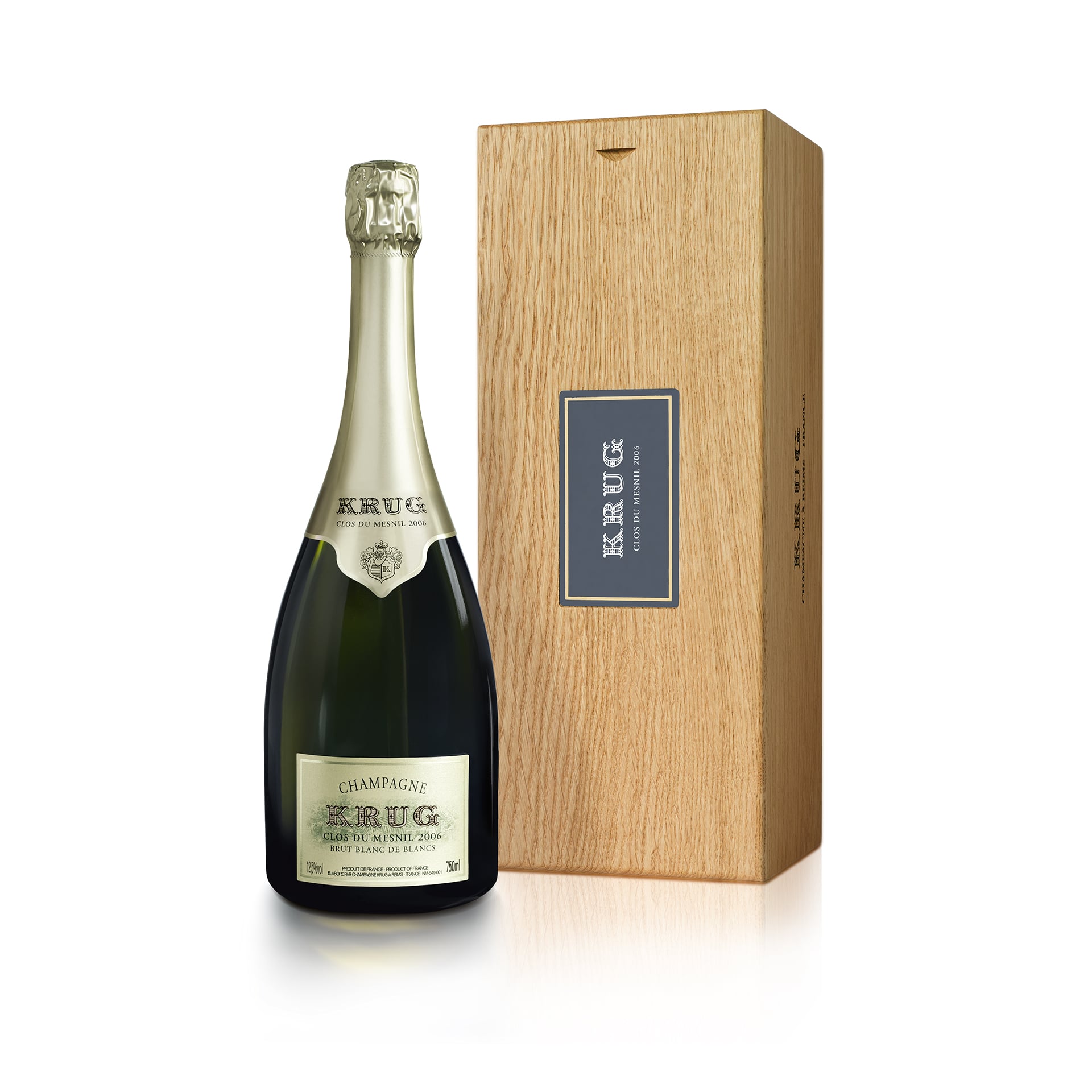 1 Flasche Krug Clos du Mesnil 2006 Champagner in Holzbox (1x 0.75 l)