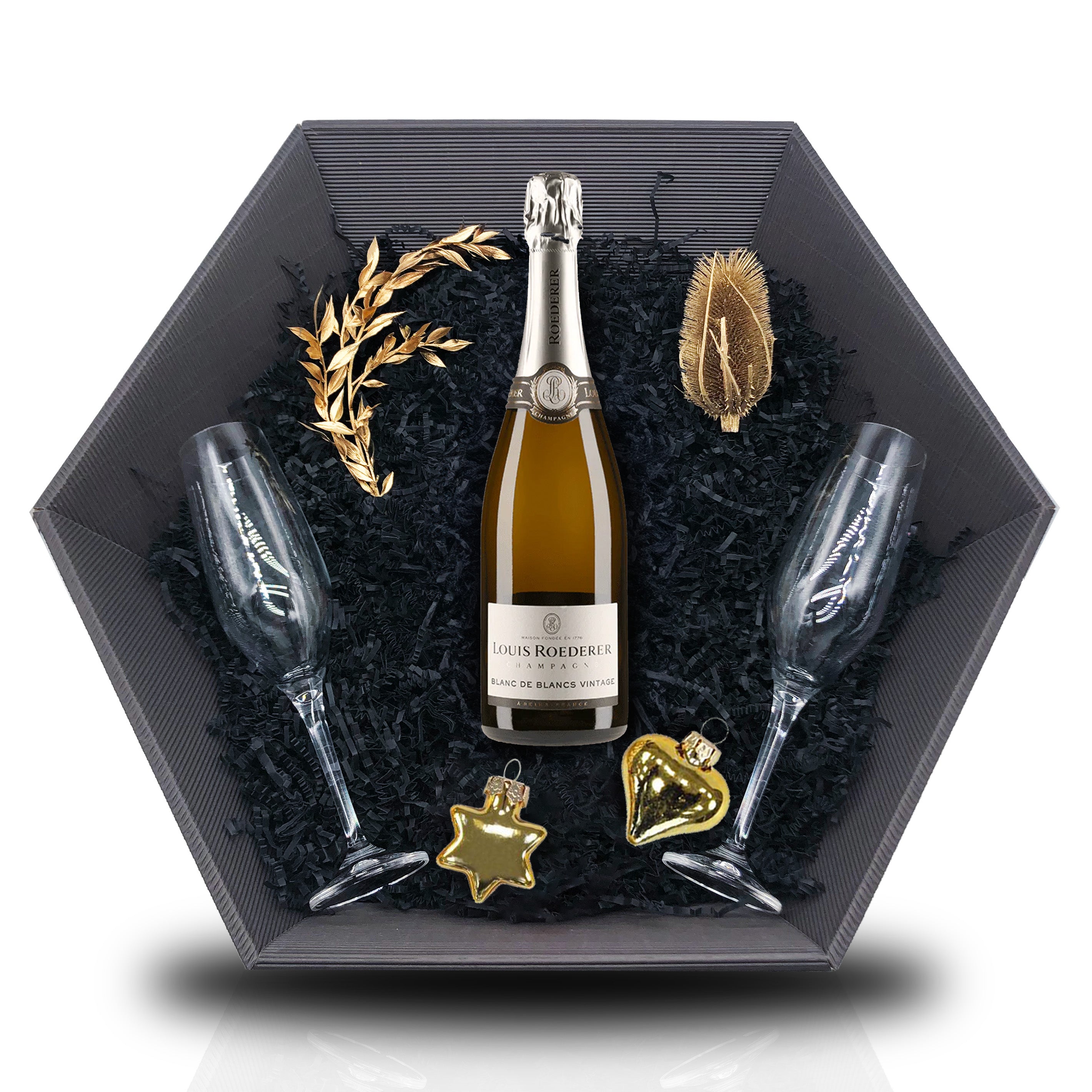 Roederer Blanc de Blancs Brut 2015 Champagner 0,75L 12,5% Vol Giftbasket