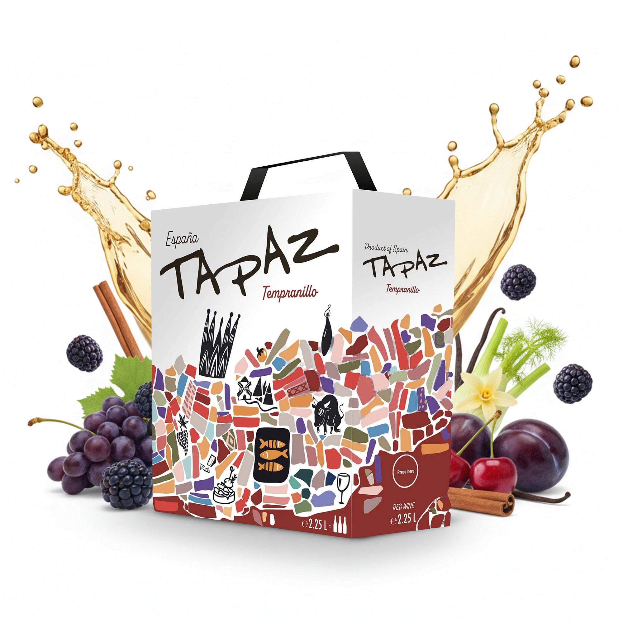 Tapaz Tempranillo - Rotwein trocken - Spanien - Bag-in-Box
