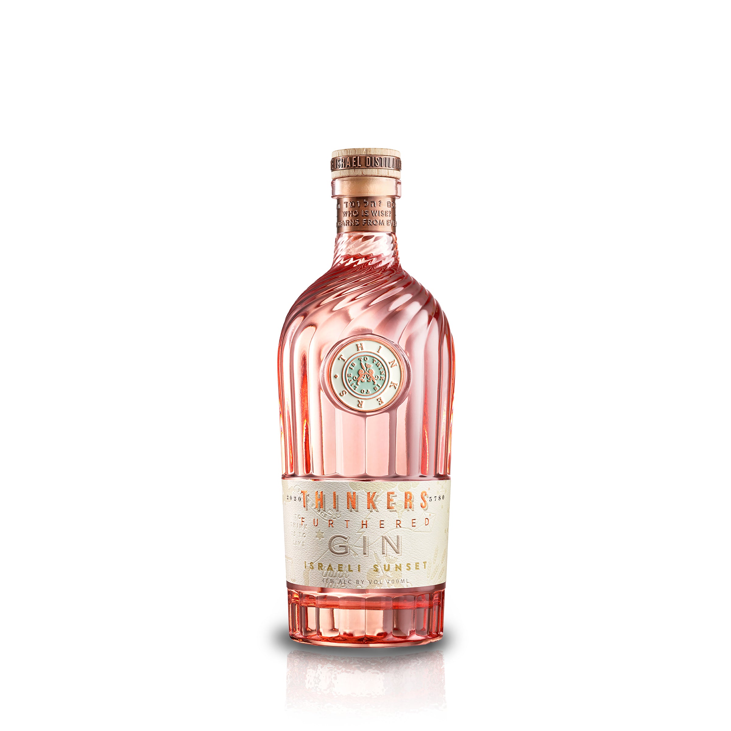 Thinkers Sunset Gin - New World Gin mit Rosenblättern & roten Früchten - 700ml, 40% vol
