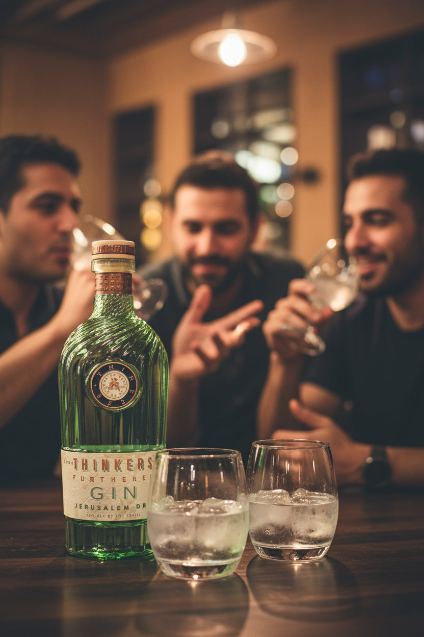 Thinkers Premium Jerusalem Gin - Handgefertigt mit Botanicals – 700ml, 42% vol