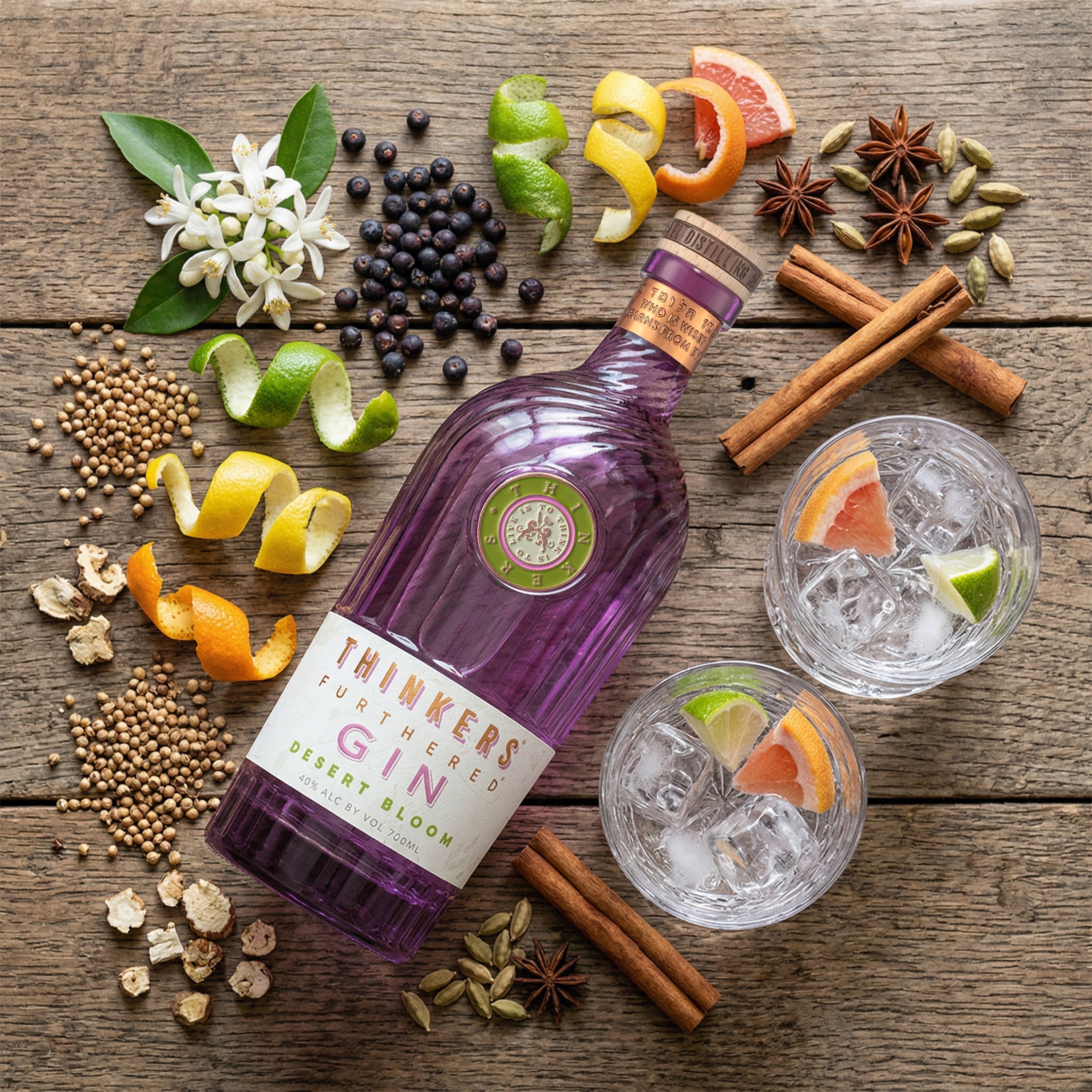 Thinkers Premium Desert Bloom Gin - 40% 0,7l
