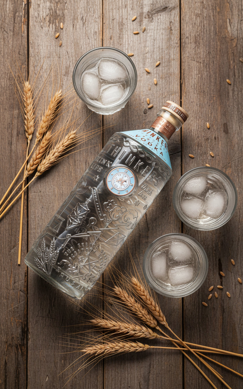Thinkers Vodka 40-60 - velvety smooth premium vodka made from red winter wheat - 700ml, 40% vol
