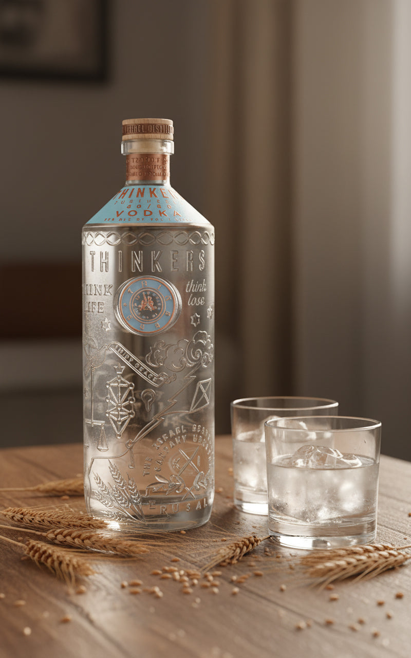 Thinkers Vodka 40-60 - velvety smooth premium vodka made from red winter wheat - 700ml, 40% vol