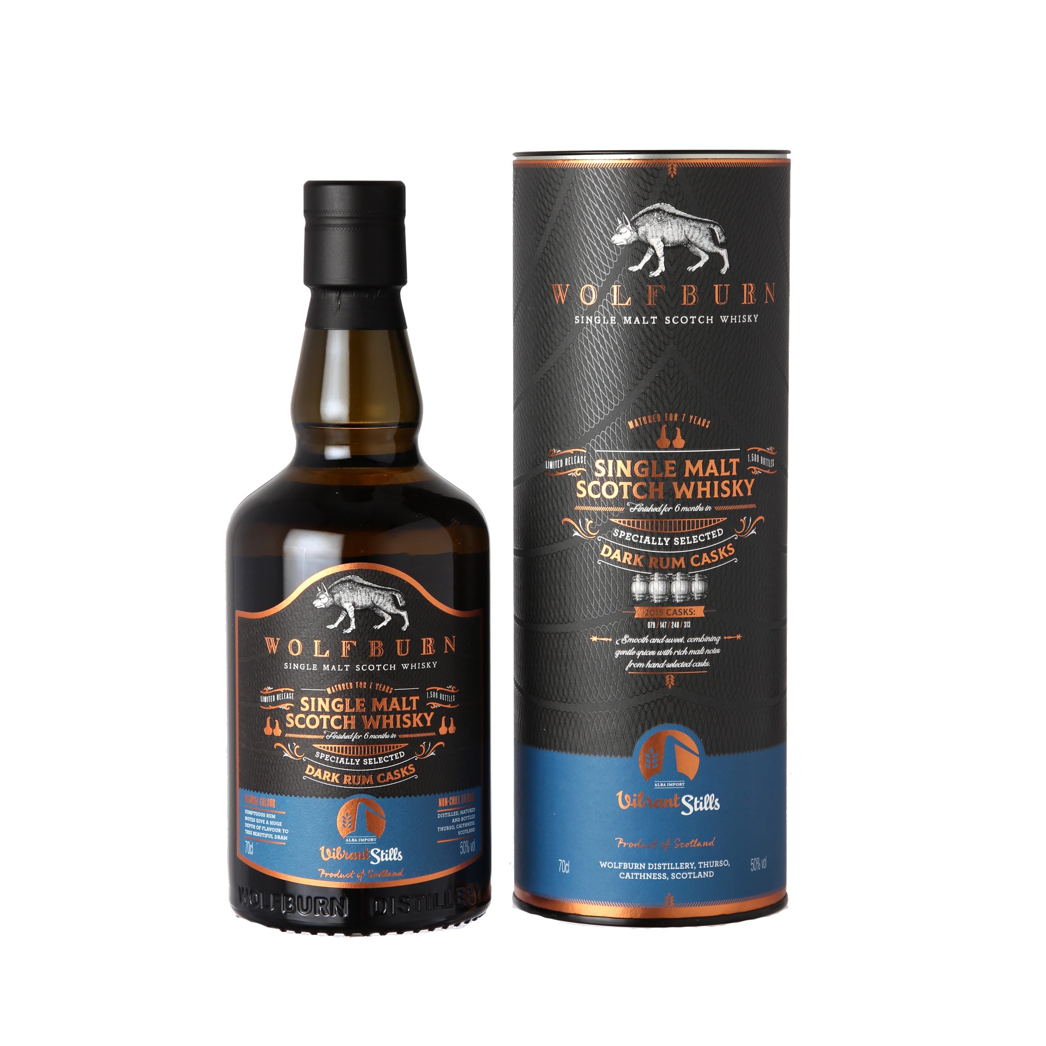 Wolfburn "Vibrant Stills" Dark Rum Cask finish