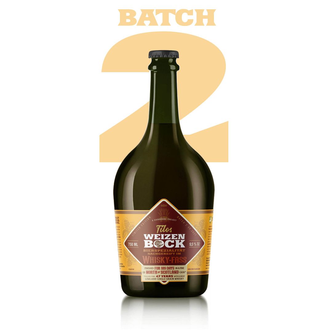 Tilos Wheat Doppelbock - Batch 2 - Beer finished in a North of Scotland 1973 Cask - 9.5% Vol - 0.75l