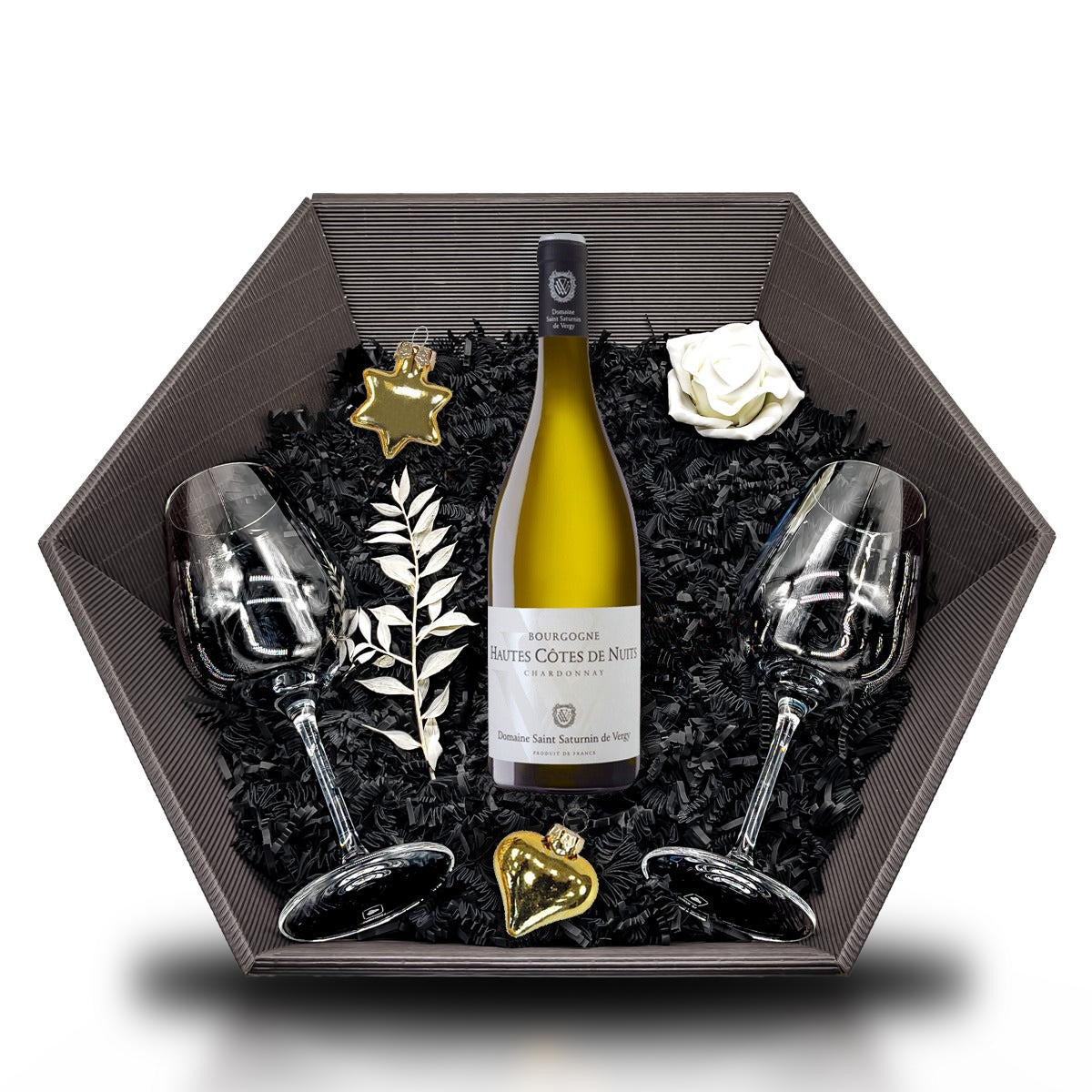 2018 Domaine Saint Saturnin de Vergy Bourgogne Hautes Côtes de Nuits Chardonnay Weißwein 0,75L 13% Vol Giftbasket