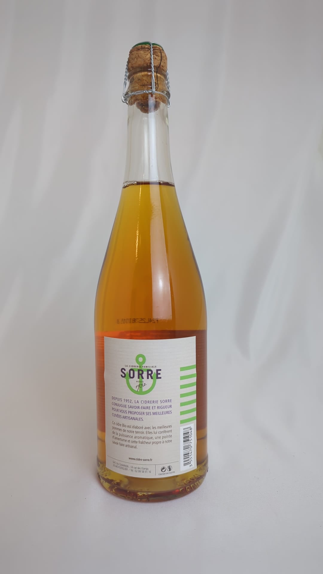 Sorre Cidre Bio Brut 0,75L 4,5% vol.