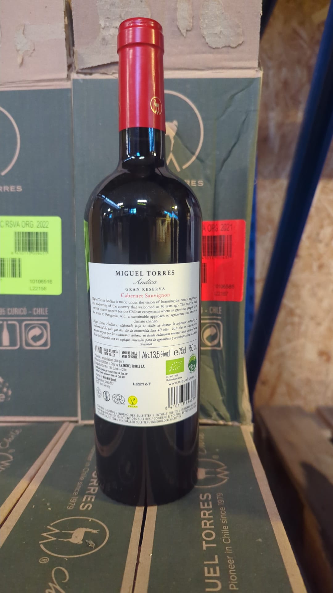 Andica Cabernet Sauvignon Torres - Miguel Torres Chile - Rotwein - Valle del Itata - Bio