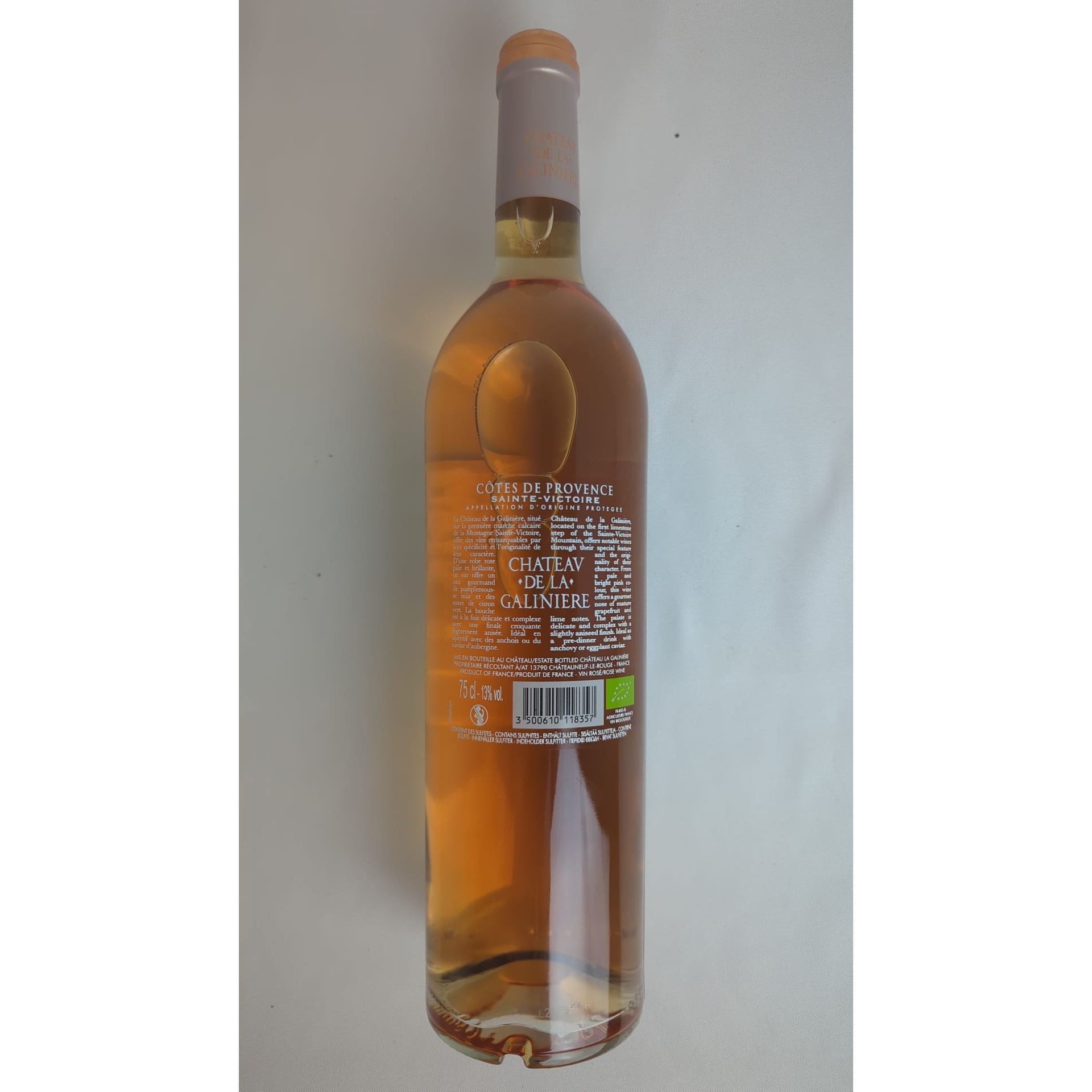 2021 Château de la Galinière Rosé Organic Côtes de Provence Sainte Victoire AOP
