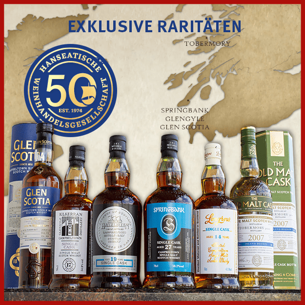50 Years of Hawe: Campbeltown & Isle of Mull – Unique Single Cask Bottlings – Strictly Limited