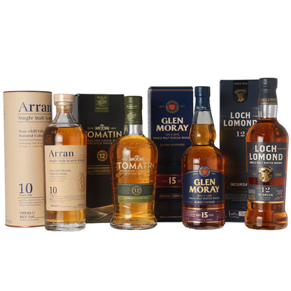 4 Whisky als Grundausstattung ausgesucht von unserem Einkäufer
