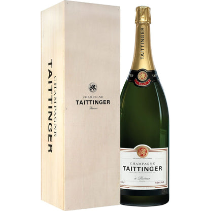 Taittinger Brut Réserve Jeroboam Doppel-Magnum 3L in Holzkiste