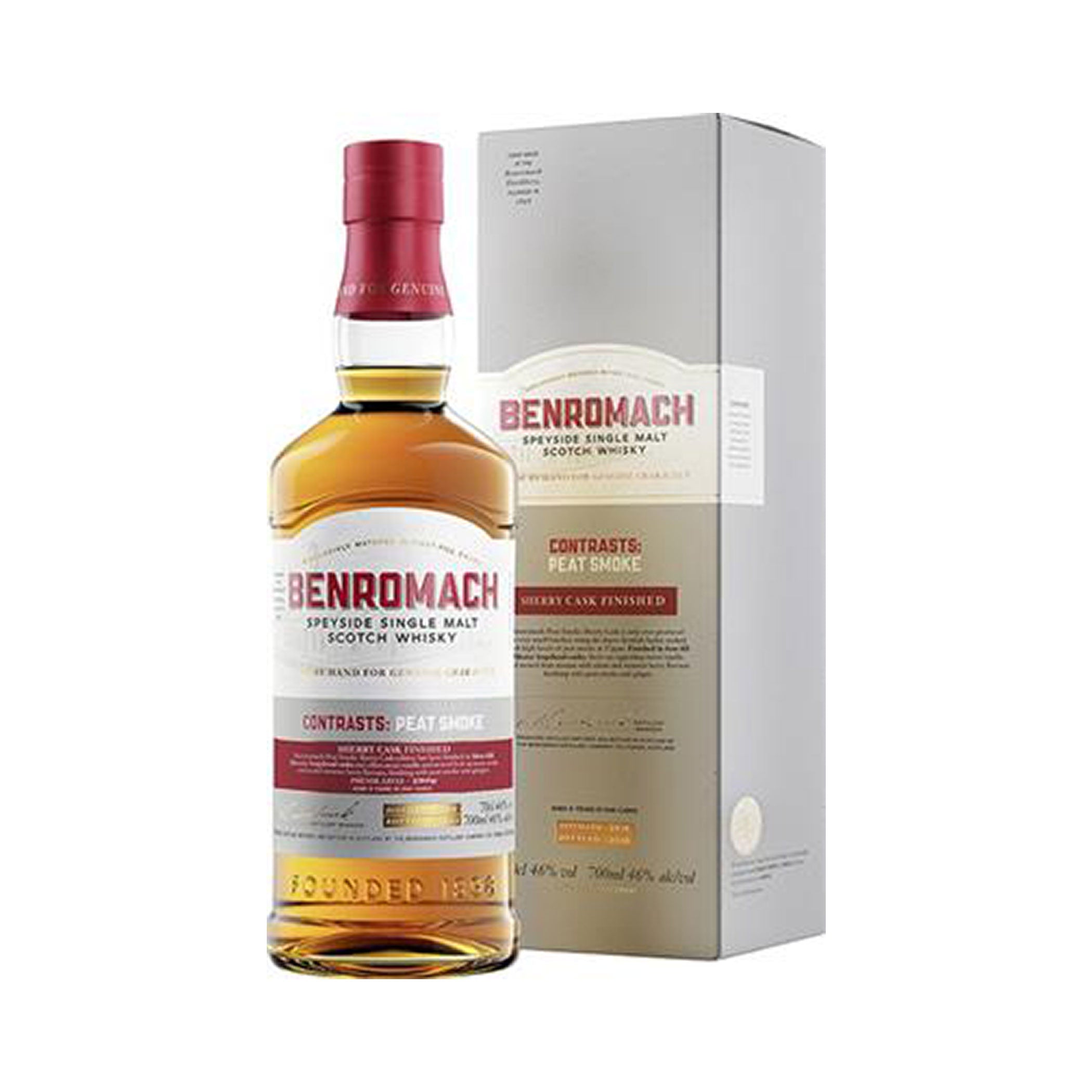 Benromach Peat Smoke Sherry Cask 2014 - Speyside Single Malt Scotch Whisky - Benromach Distillery