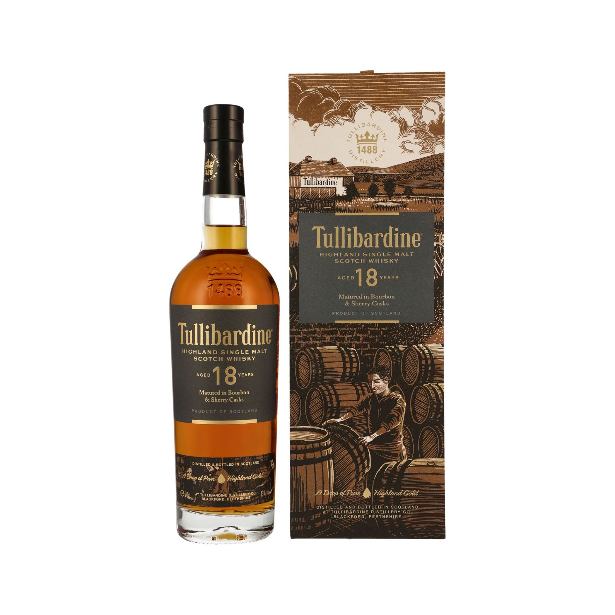 Tullibardine 18 Jahre - Single Highland Malt Scotch Whisky (Limitiert)