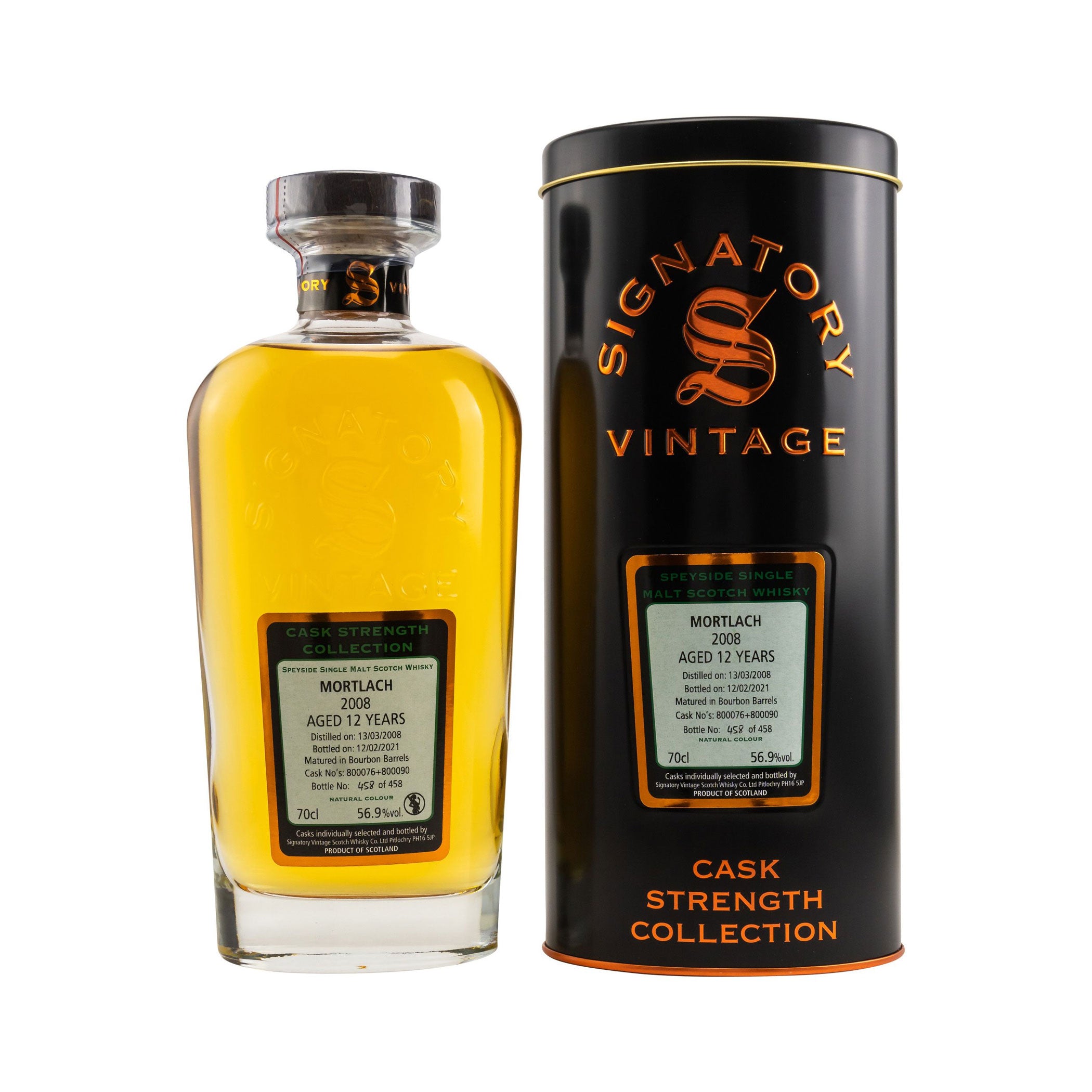Mortlach 2008/2021, 12 Jahre, Sig CS #800076+800090