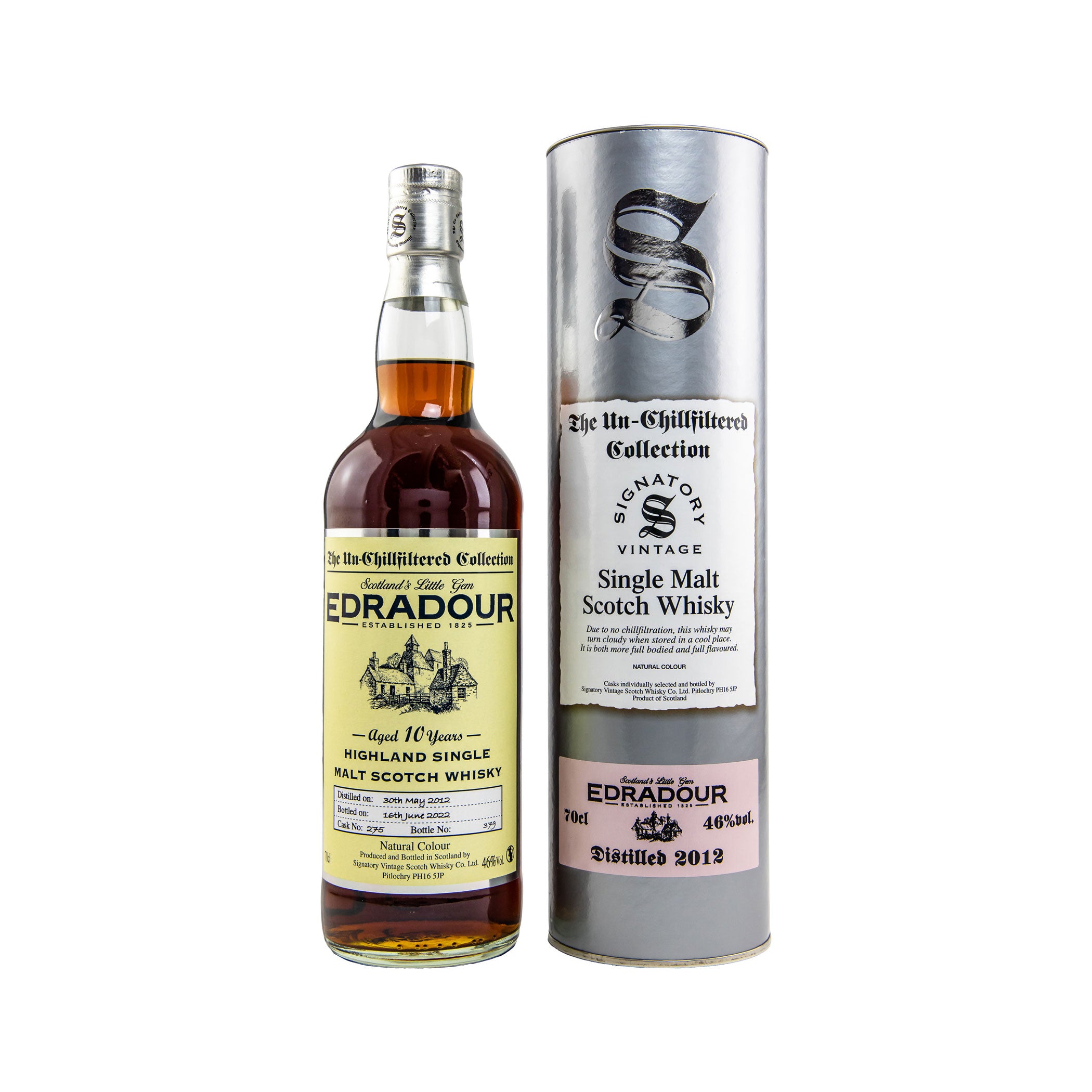 Edradour 2012/2022 - Signatory Vintage - Un-Chillfiltered Collection - #275