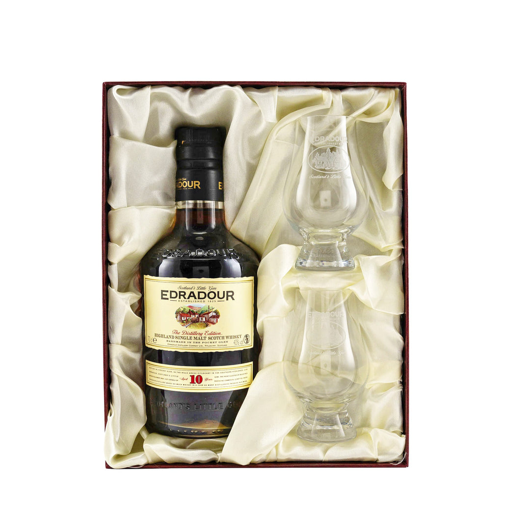 Edradour 10 Years + 2 Glasses