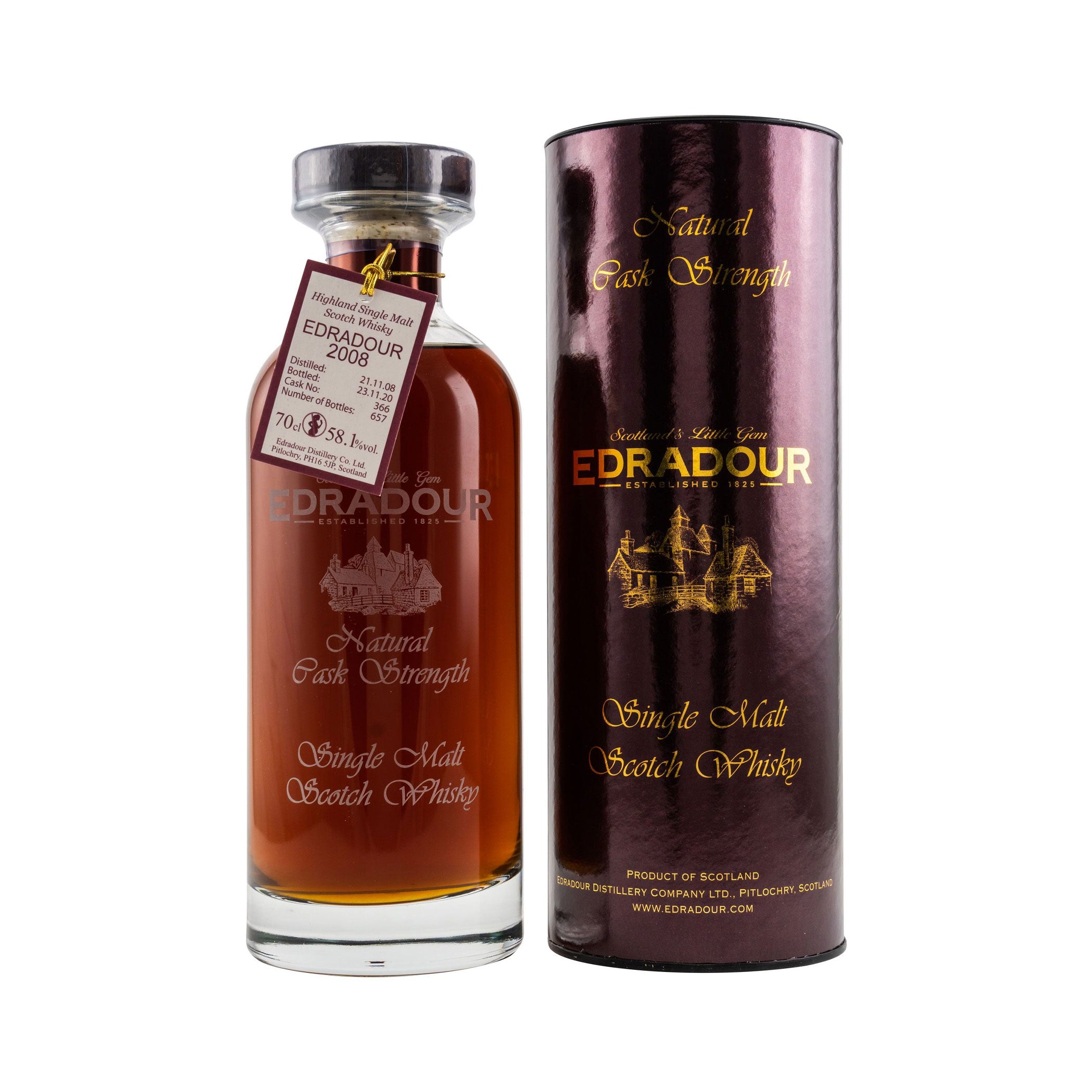 Edradour 2008/2020 - Natural Cask Strength - #366 - Ibisco Sherry