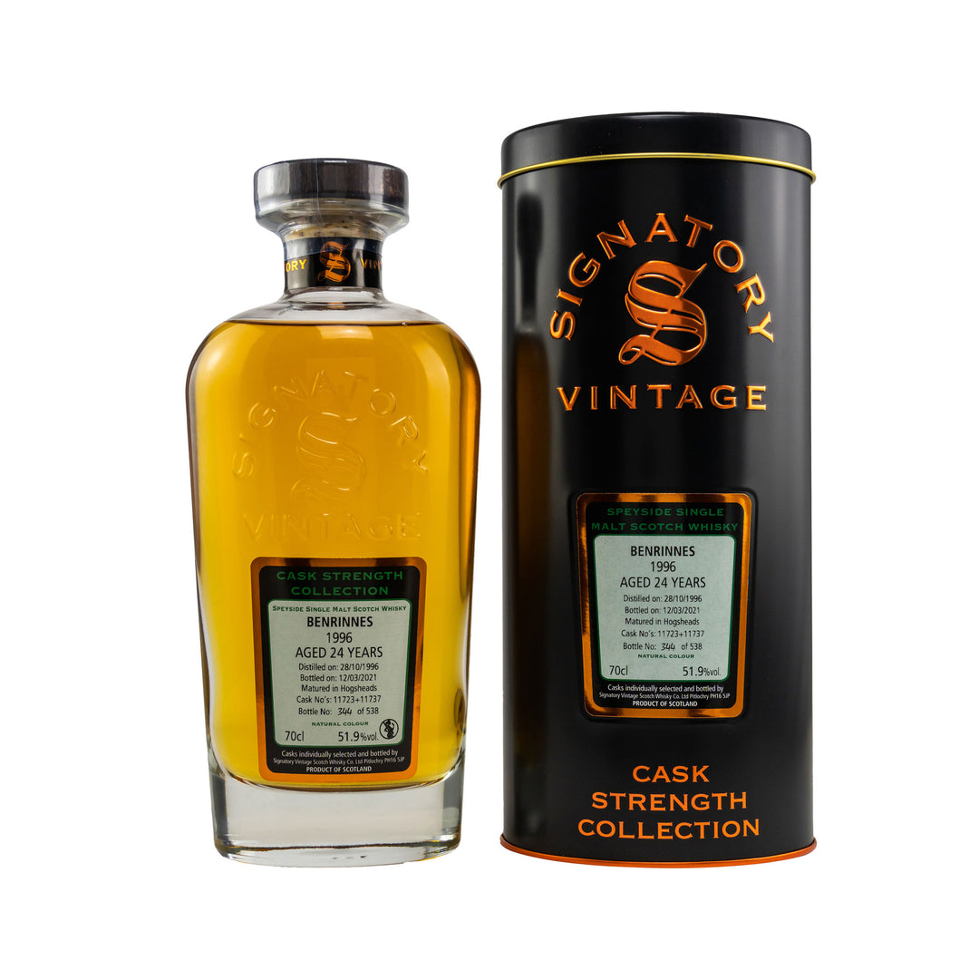 Benrinnes 1996/2021 - 24 Jahre Hogsheads No. 11723 + 11737 Cask Strength Collection (Signatory)