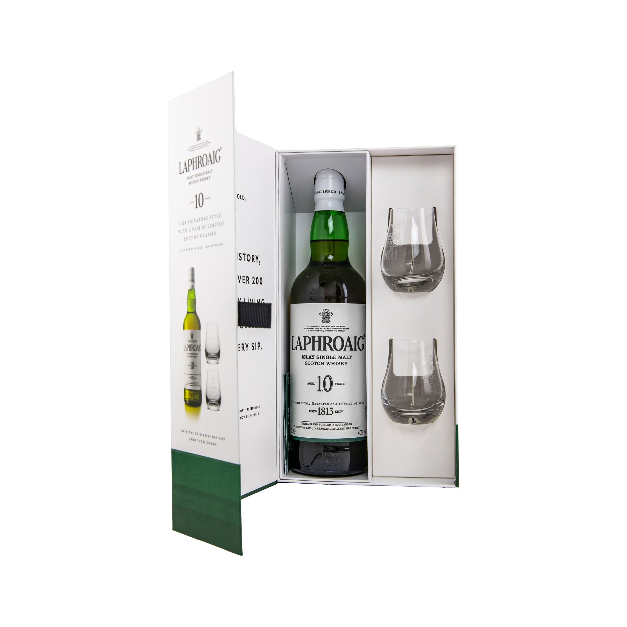 Laphroaig 10 Jahre Geschenkbox mit 2 Gläsern