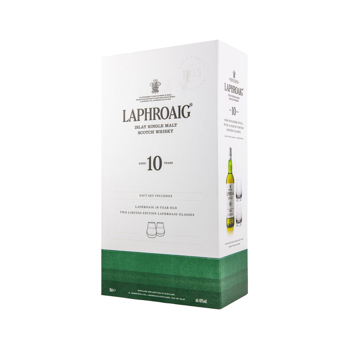 Laphroaig 10 Jahre Geschenkbox mit 2 Gläsern