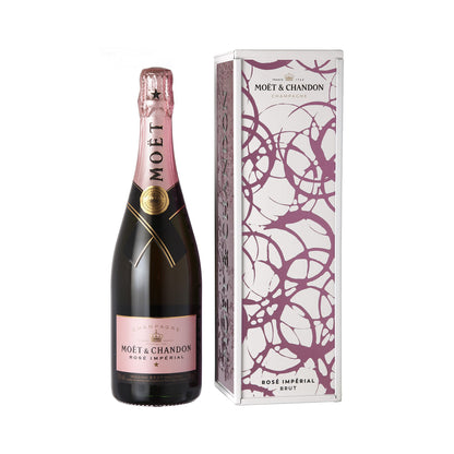 Moët & Chandon Rosé Impérial Champagne in an exclusive metal gift box